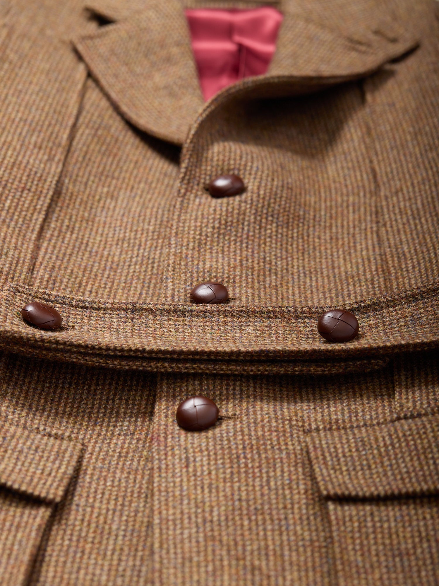 Full Norfolk Tweed Jacket Tan Barleycorn
