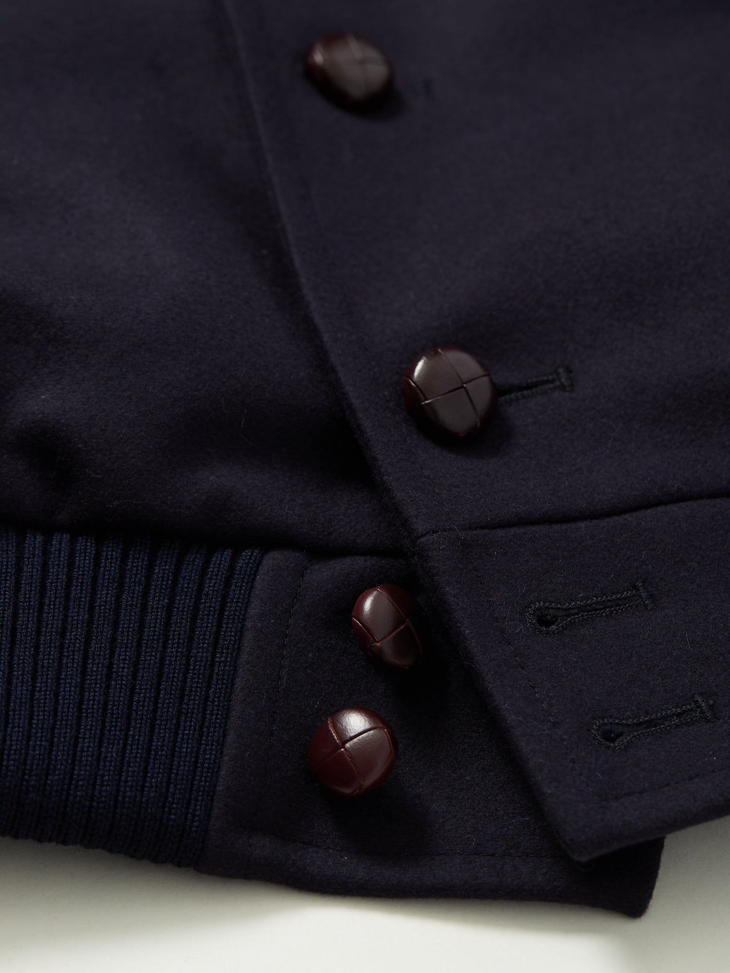 Tweed Collab Varsity Jacket Navy