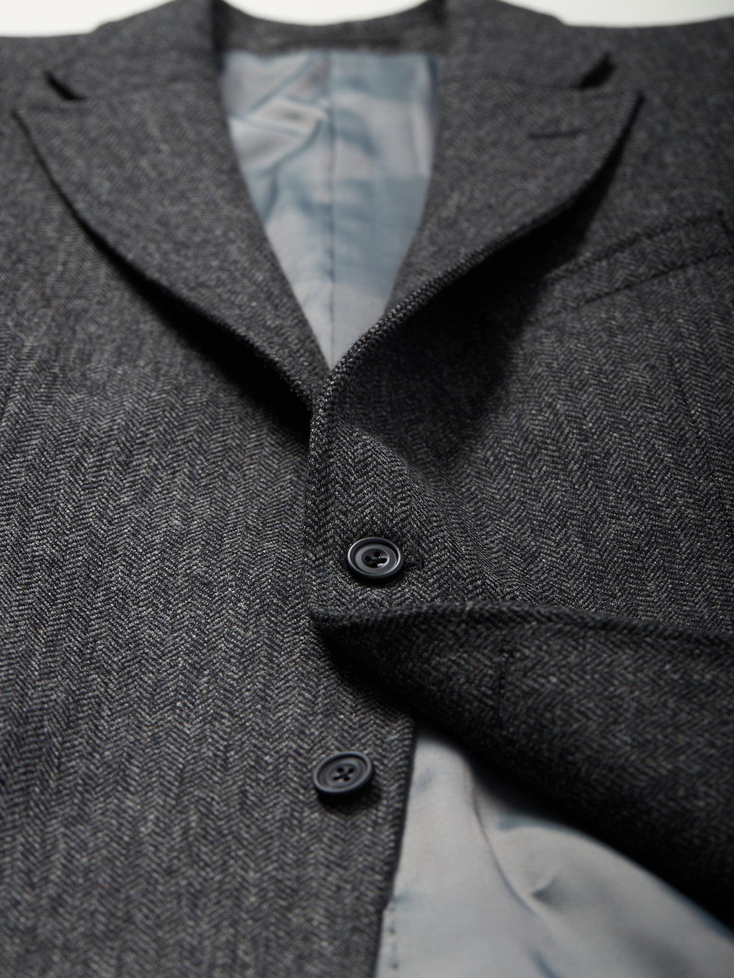 Gunton Herringbone Tweed Jacket Charcoal