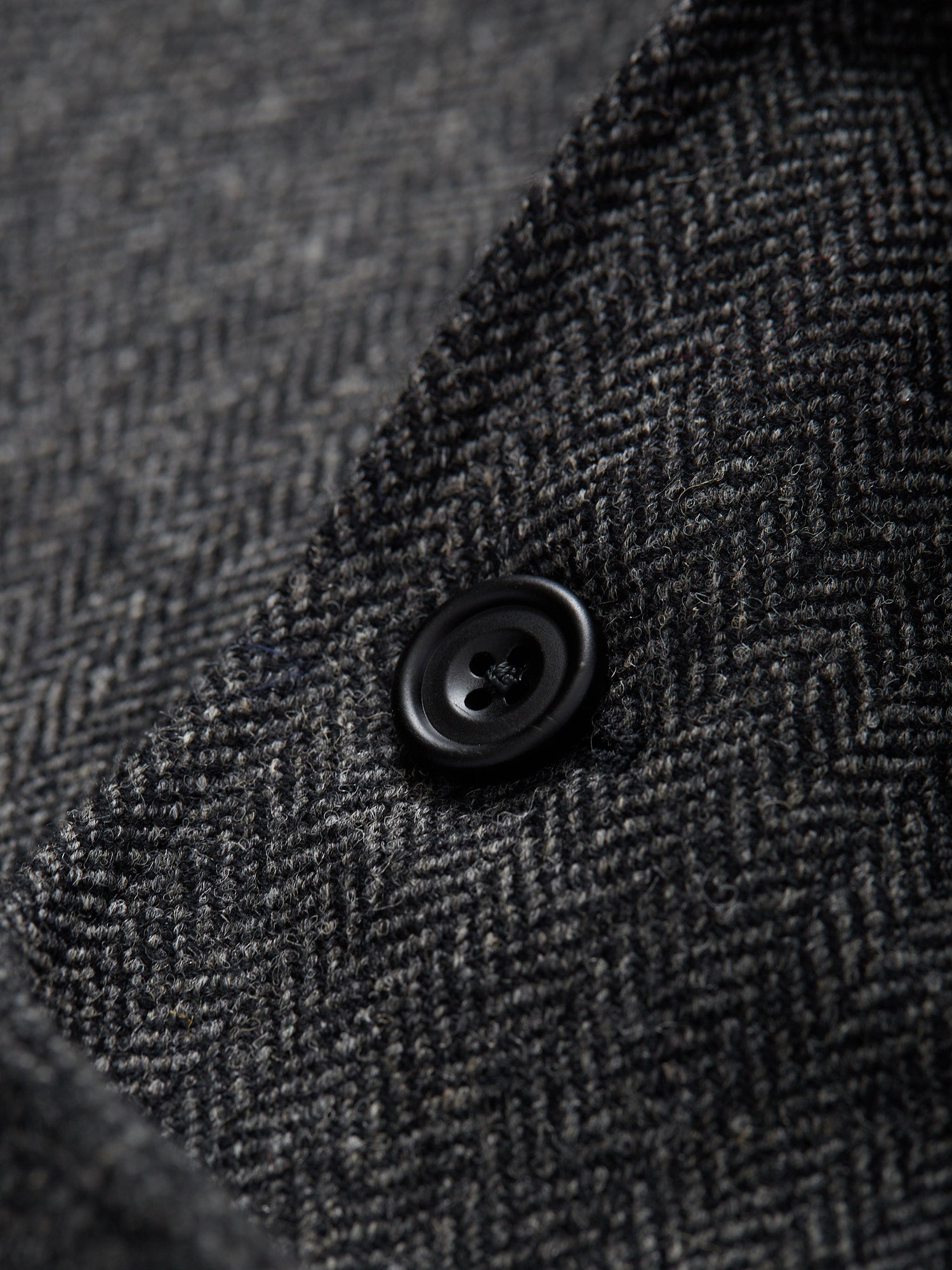Gunton Herringbone Tweed Jacket Charcoal