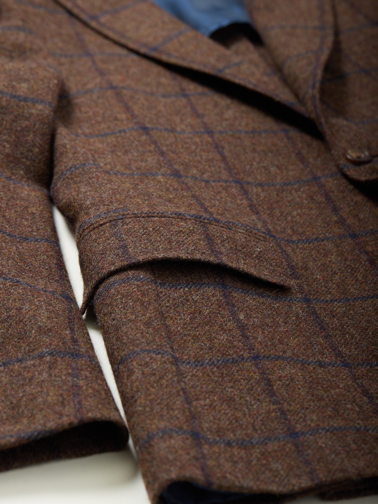 Gunton Shetland Tweed Jacket Brown Windowpane