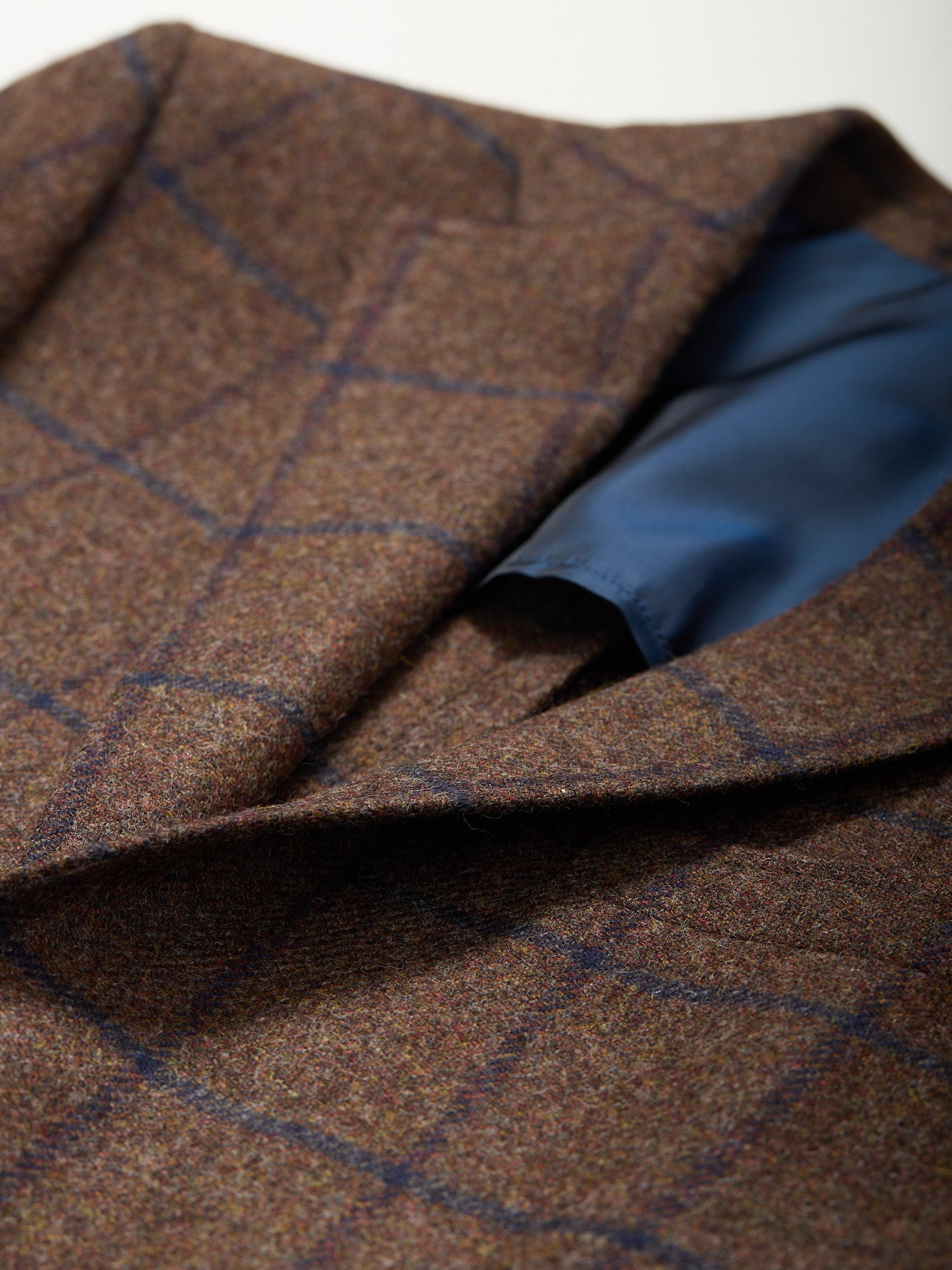 Gunton Shetland Tweed Jacket Brown Windowpane