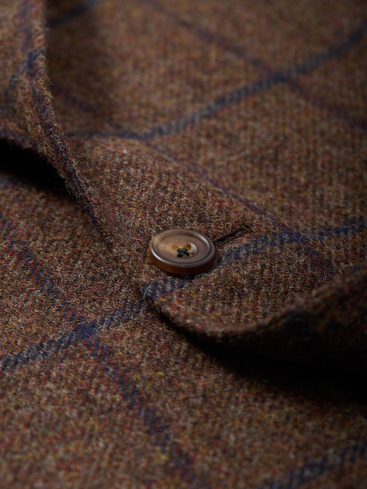 Gunton Shetland Tweed Jacket Brown Windowpane