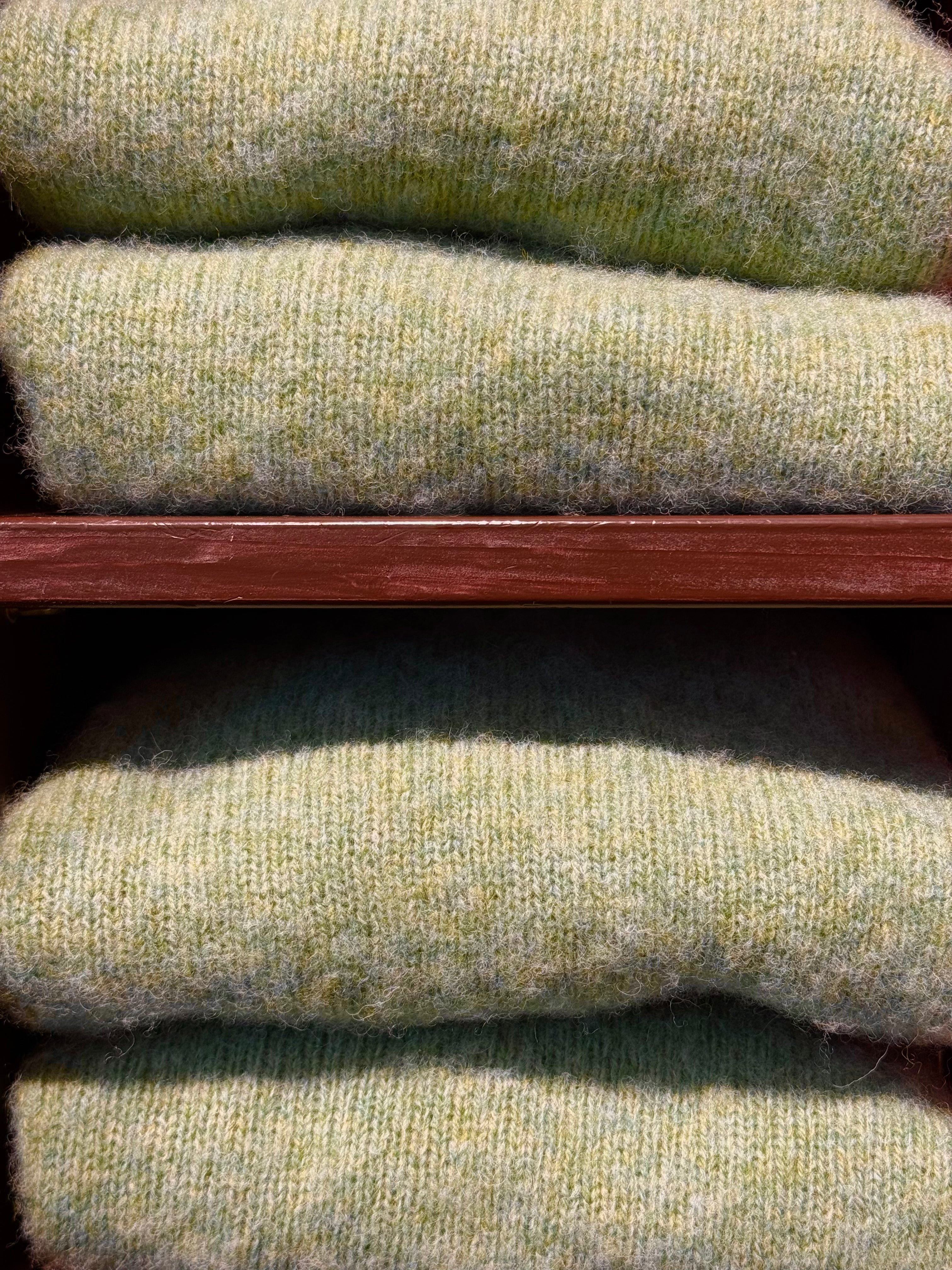 The Shagadelic Brushed Shetland Crewneck Sage