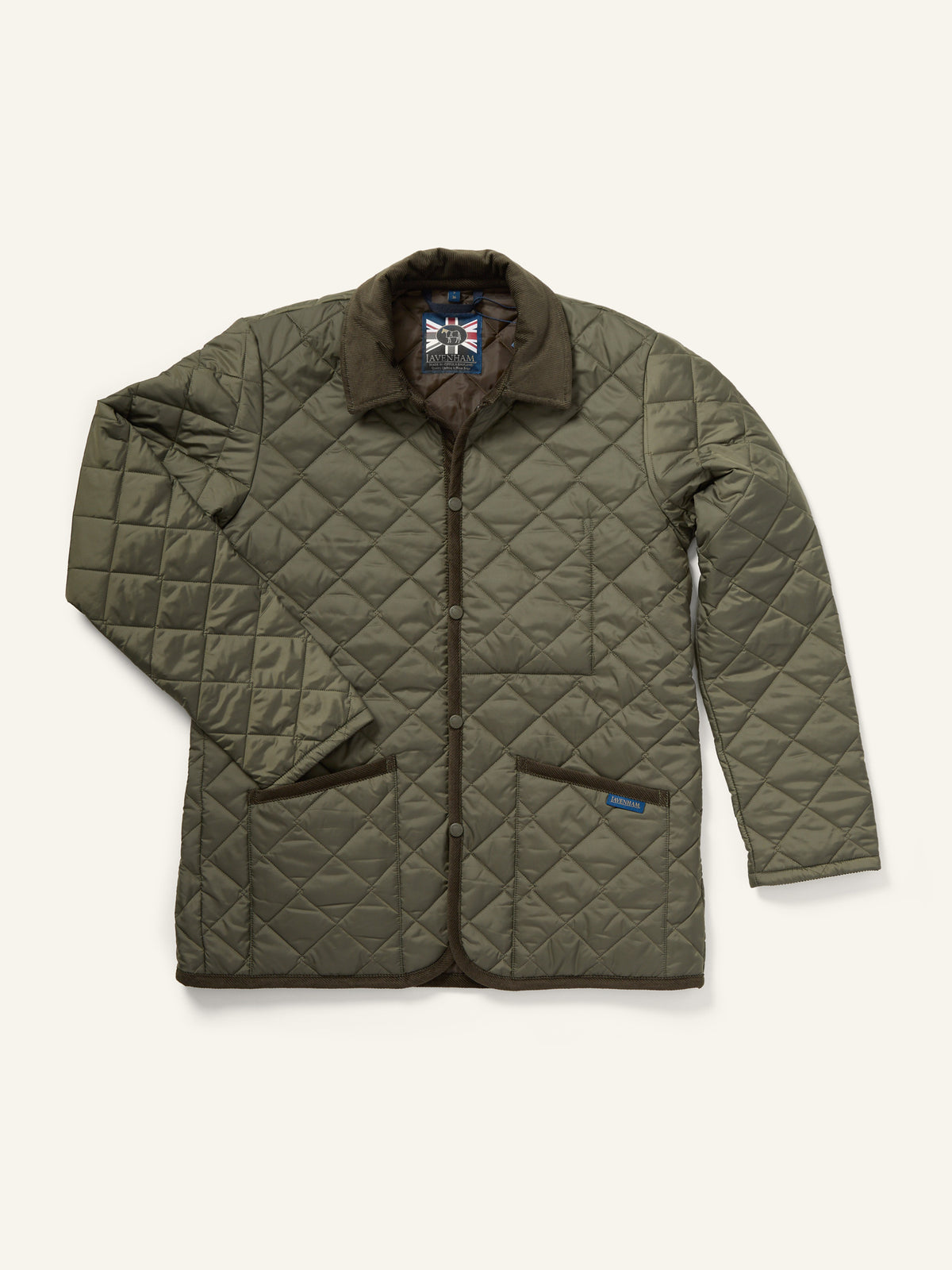 Lavenham Denham Quilted Jacket Olive Green
