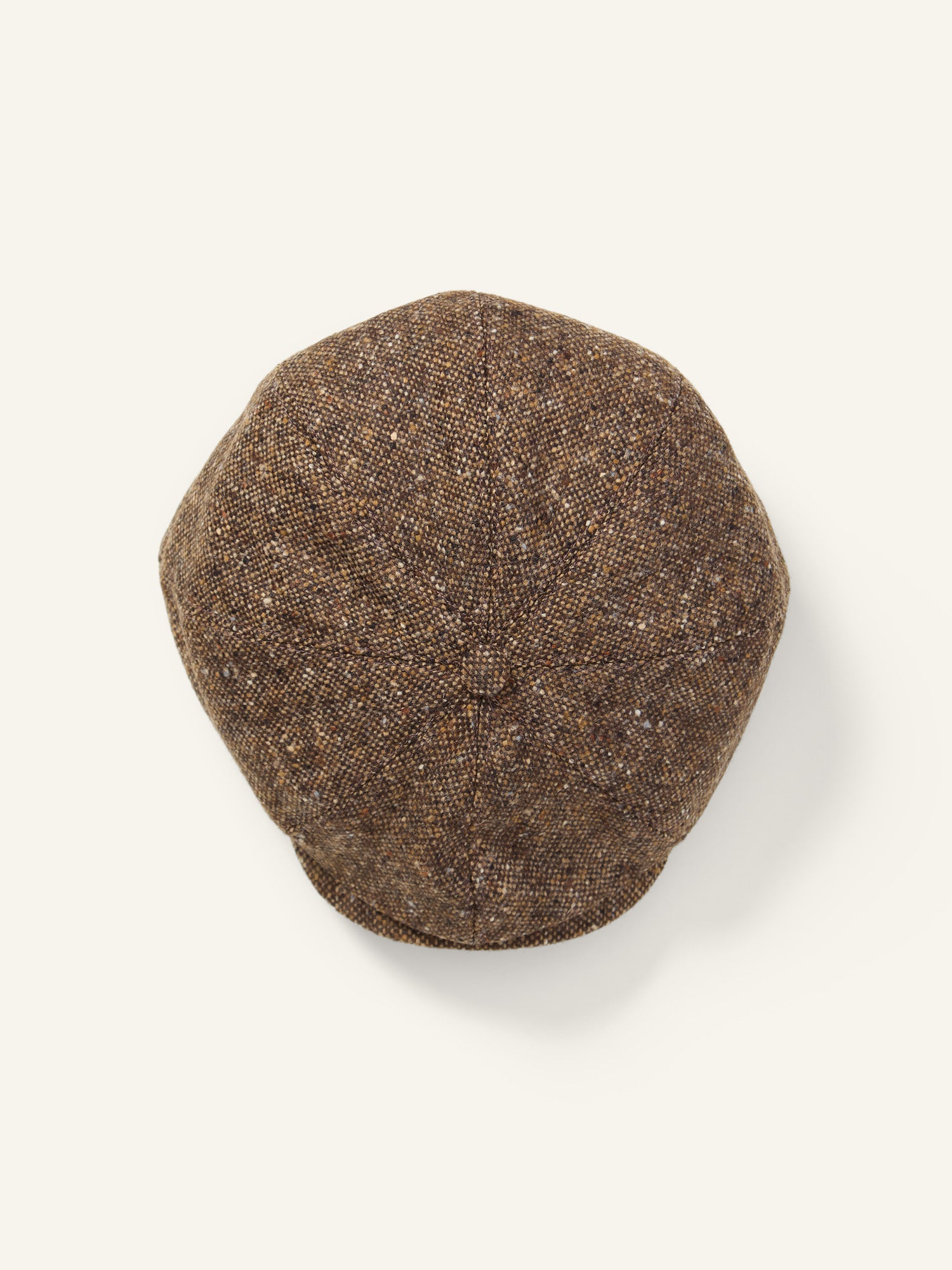 Donegal Tweed Wide 8-Piece Cap Brown
