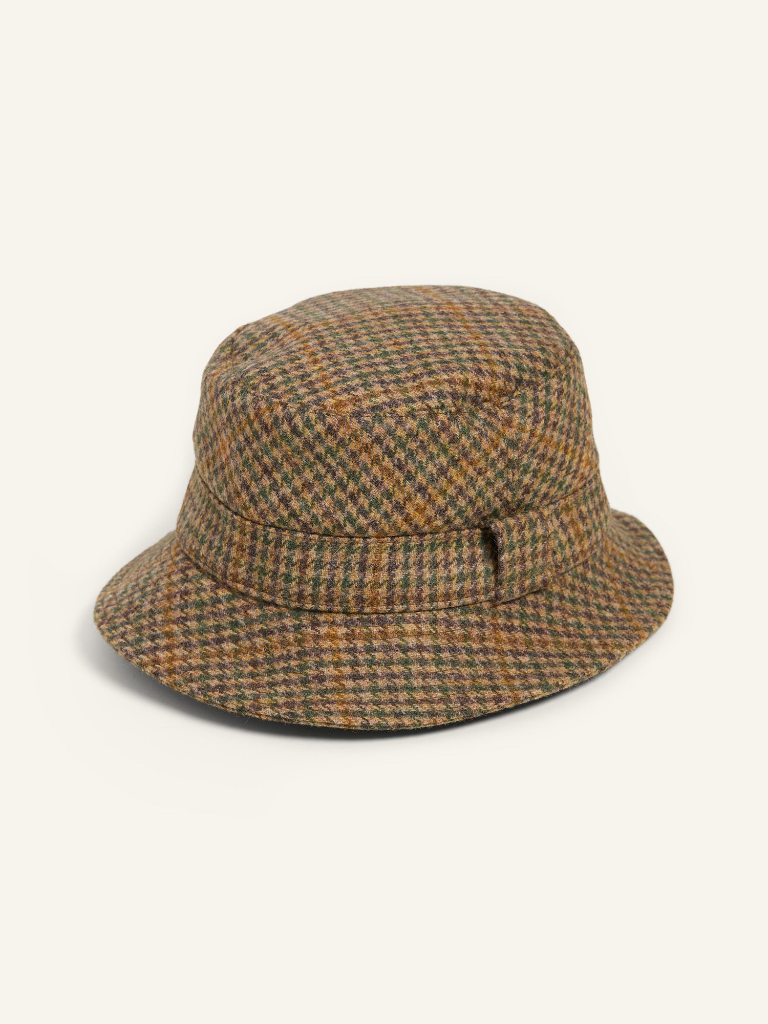 Lawrence & Foster Tweed Bucket Hat Beige GC