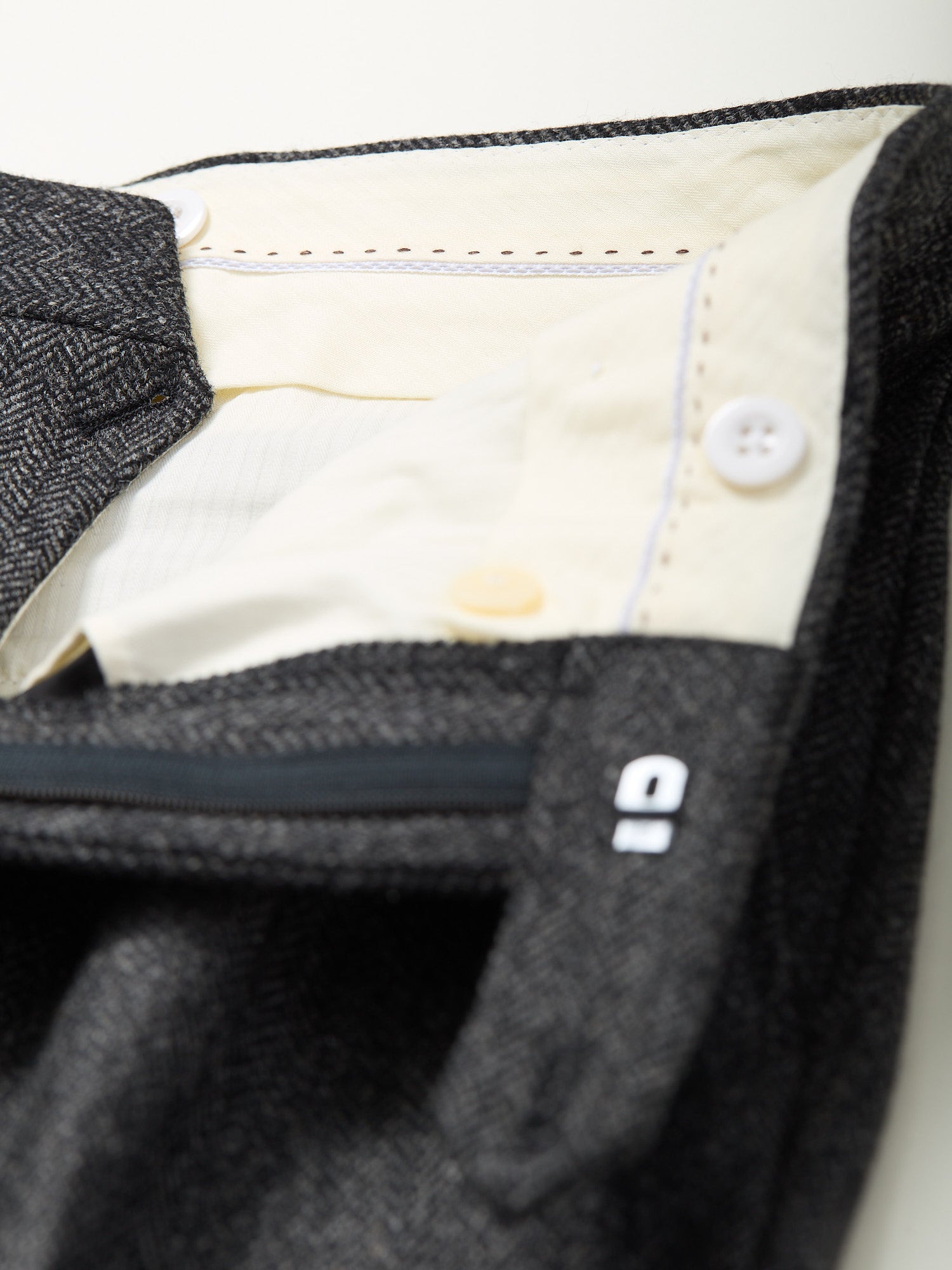 Mautby Herringbone Tweed Trousers Charcoal