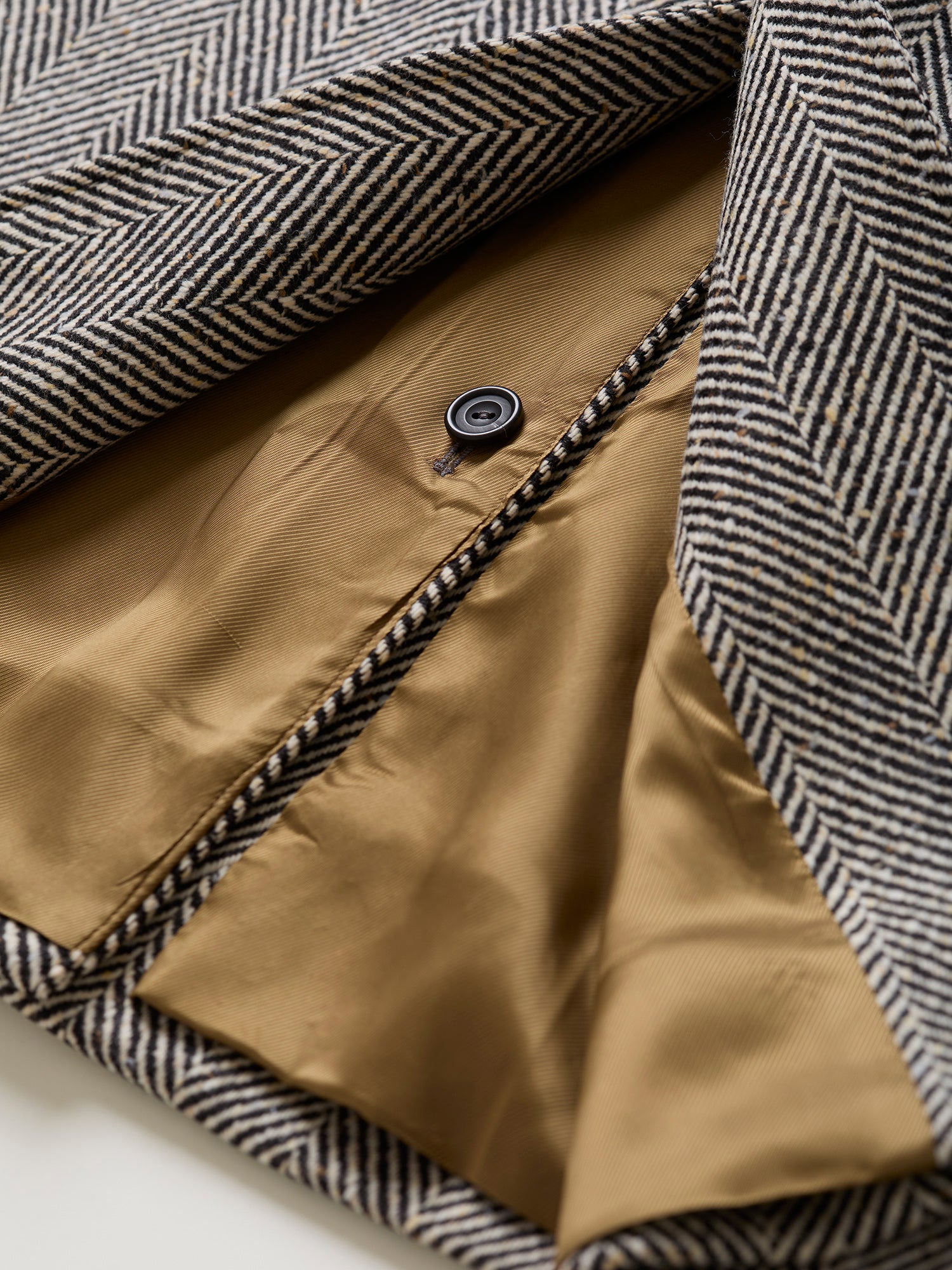 The Donegal Tweed Overcoat Black & White