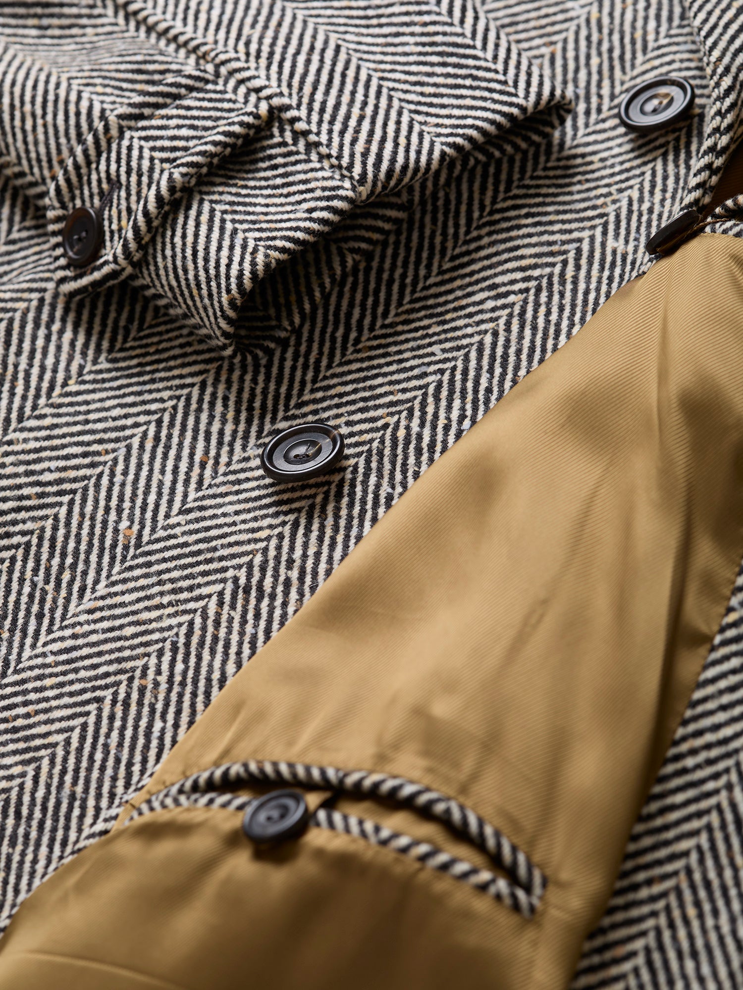 The Donegal Tweed Overcoat Black & White