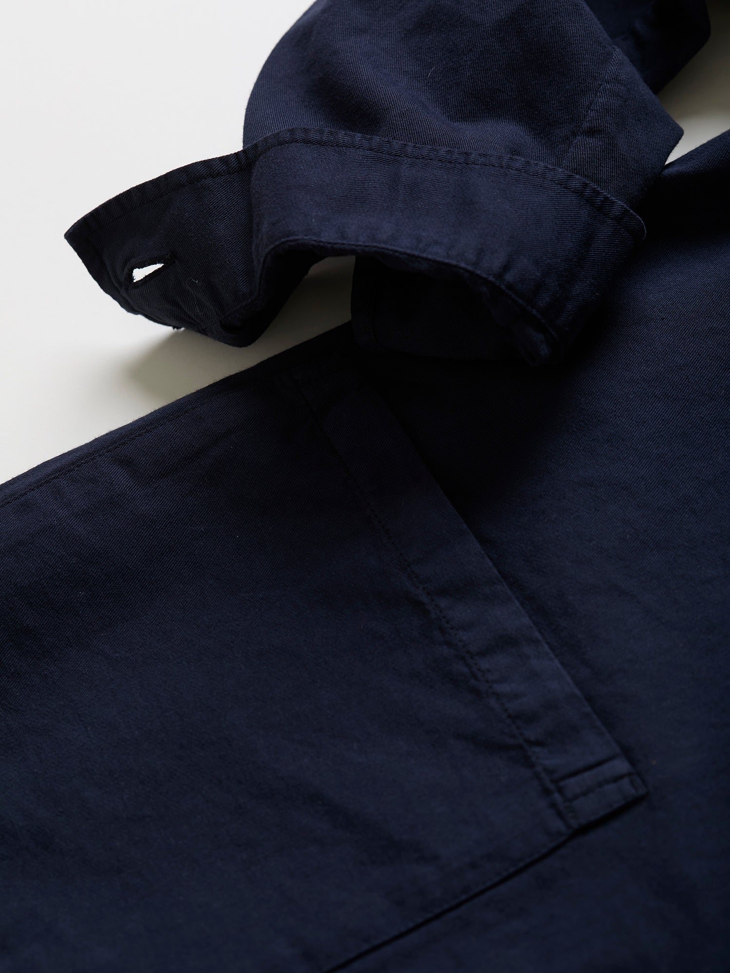 Cotton Linen Twin Pocket Jacket Navy