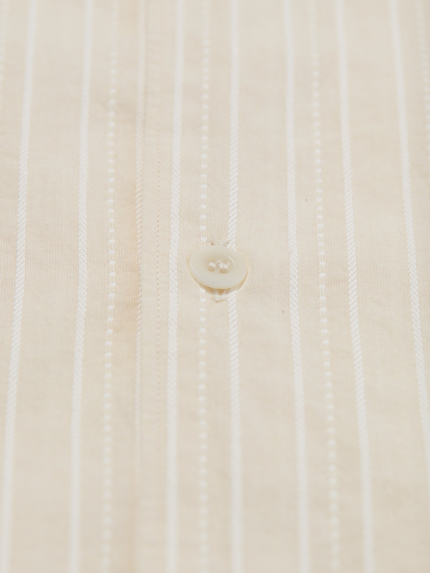 Dobby Stripe Camp Collar Shirt Ecru