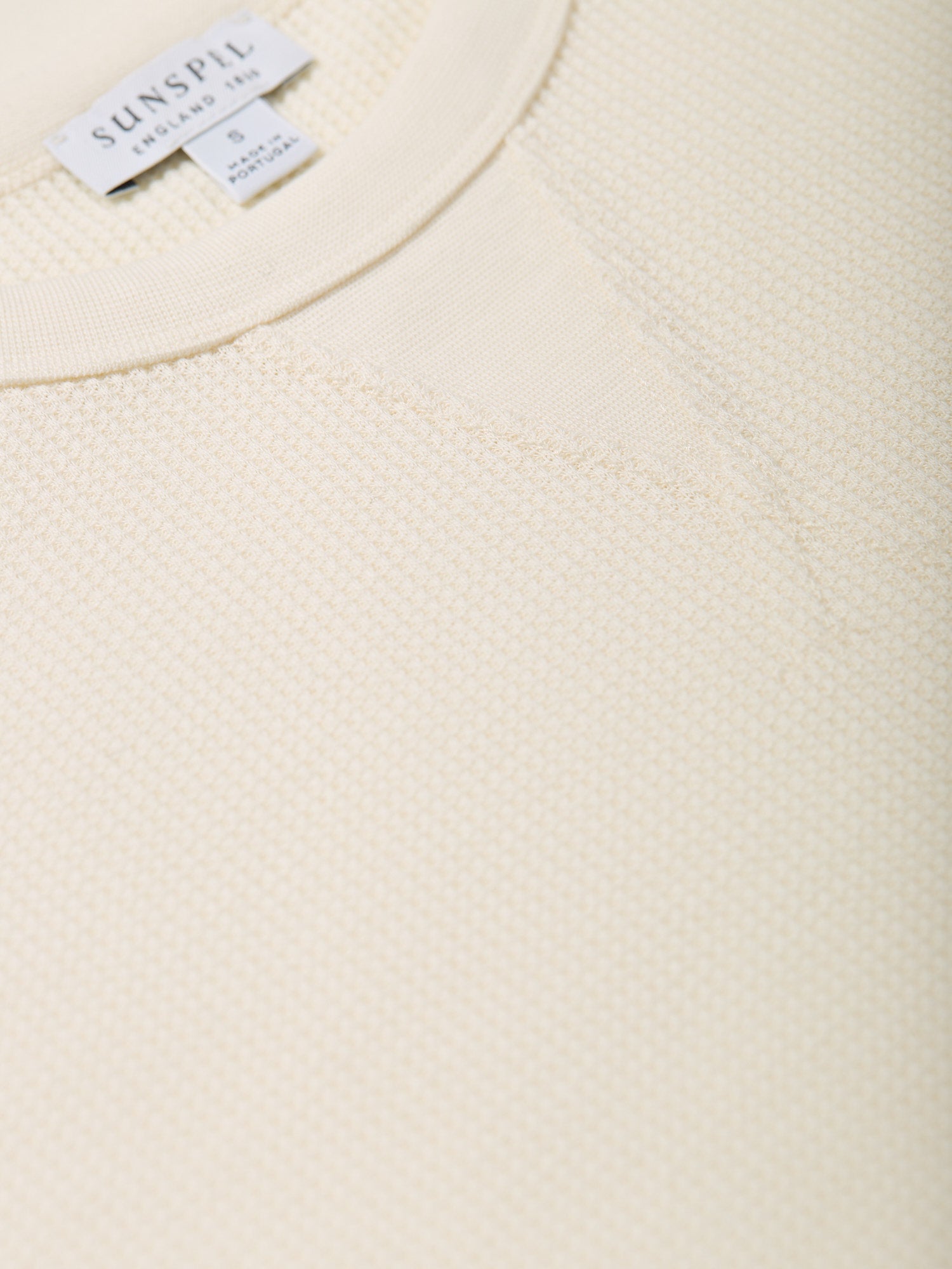 Long Sleeve Waffle T-Shirt Ecru