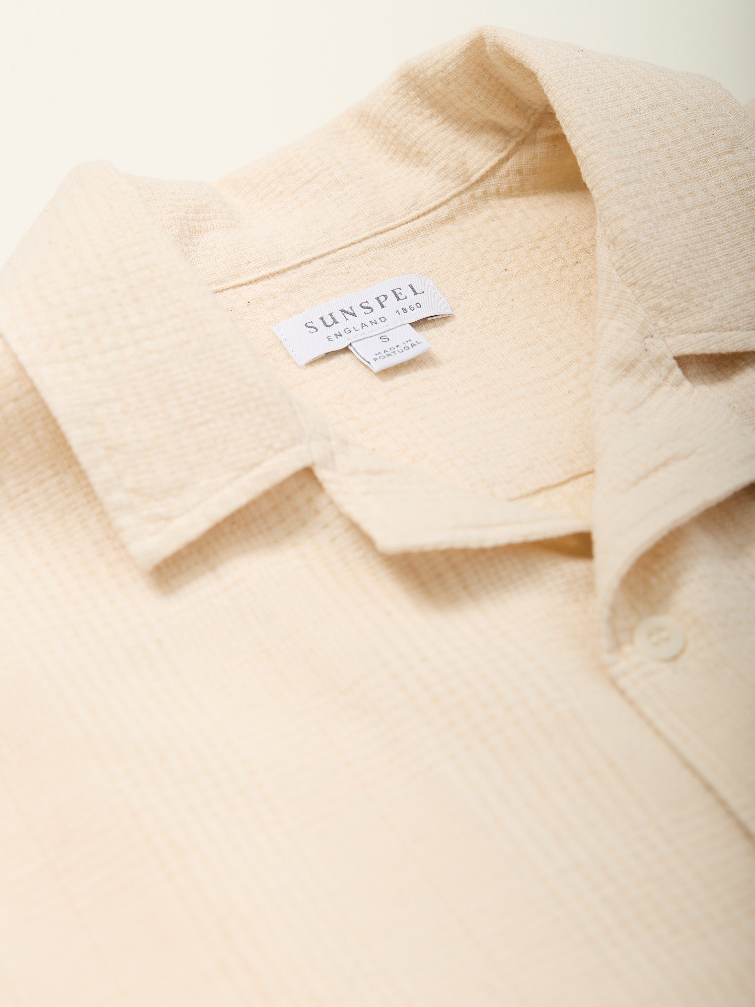 Loose Weave Check Shirt Ecru
