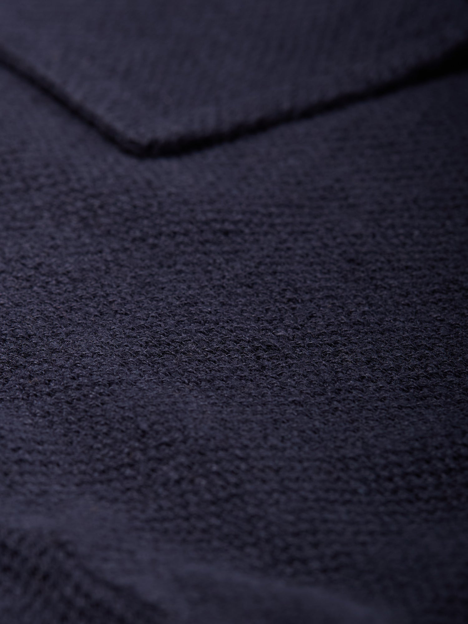 Linen Pique Polo Shirt Navy