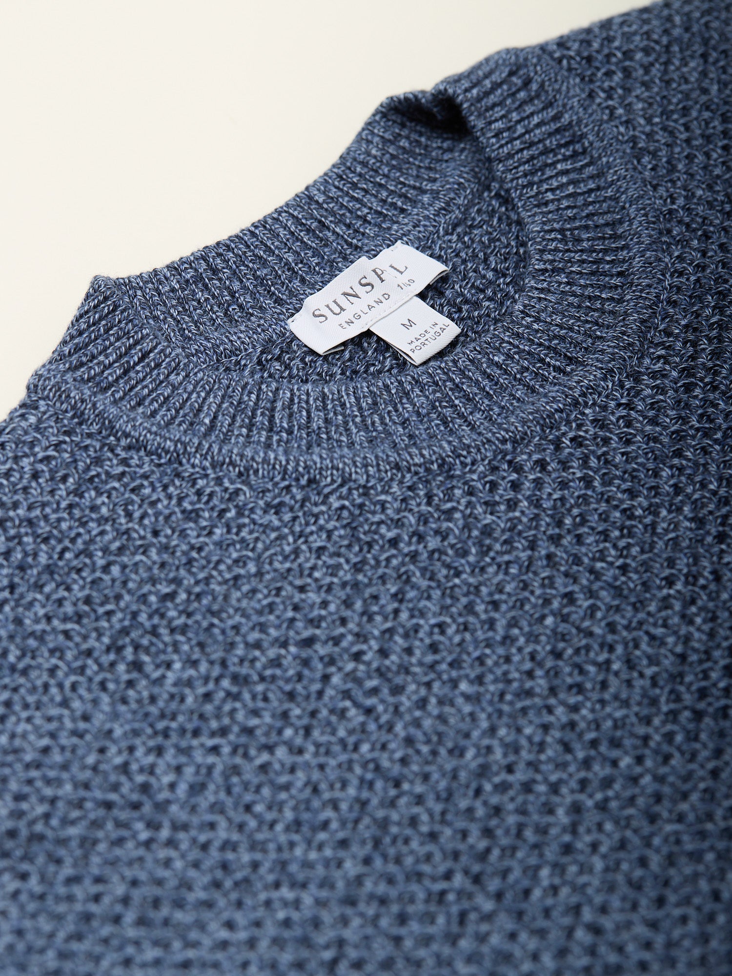 Textured Stitch Crew Indigo Twist