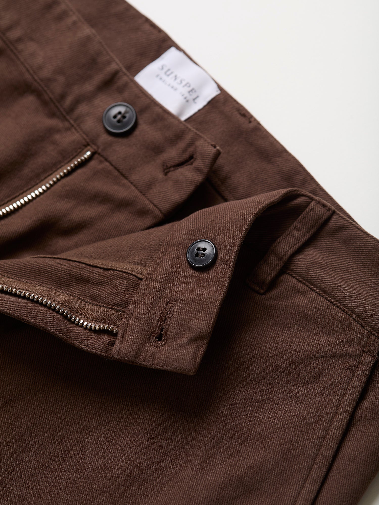 Brushed Twill Chore Trouser Mid Brown