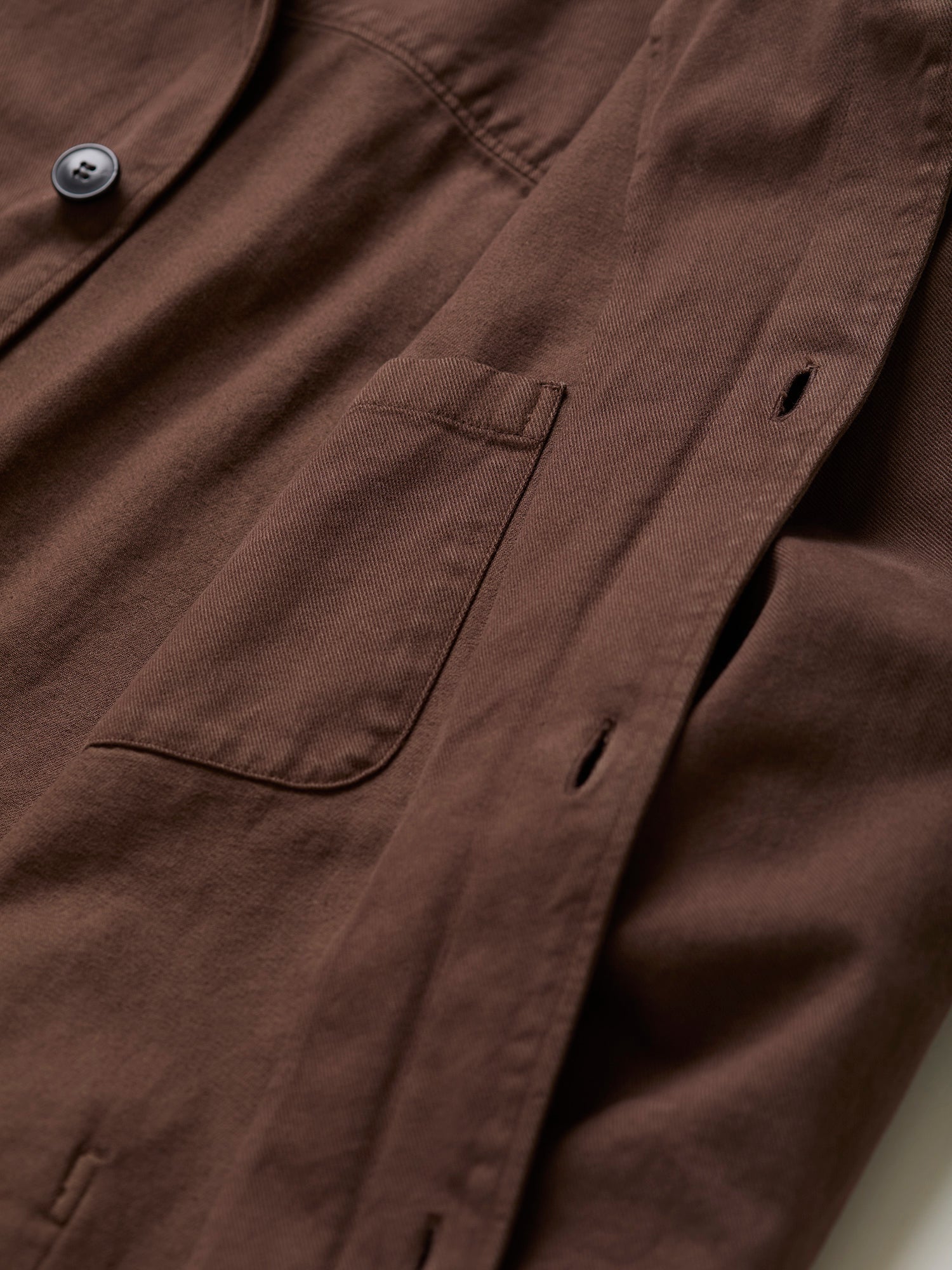 Cotton Twill Twin Pocket Jacket Mid Brown