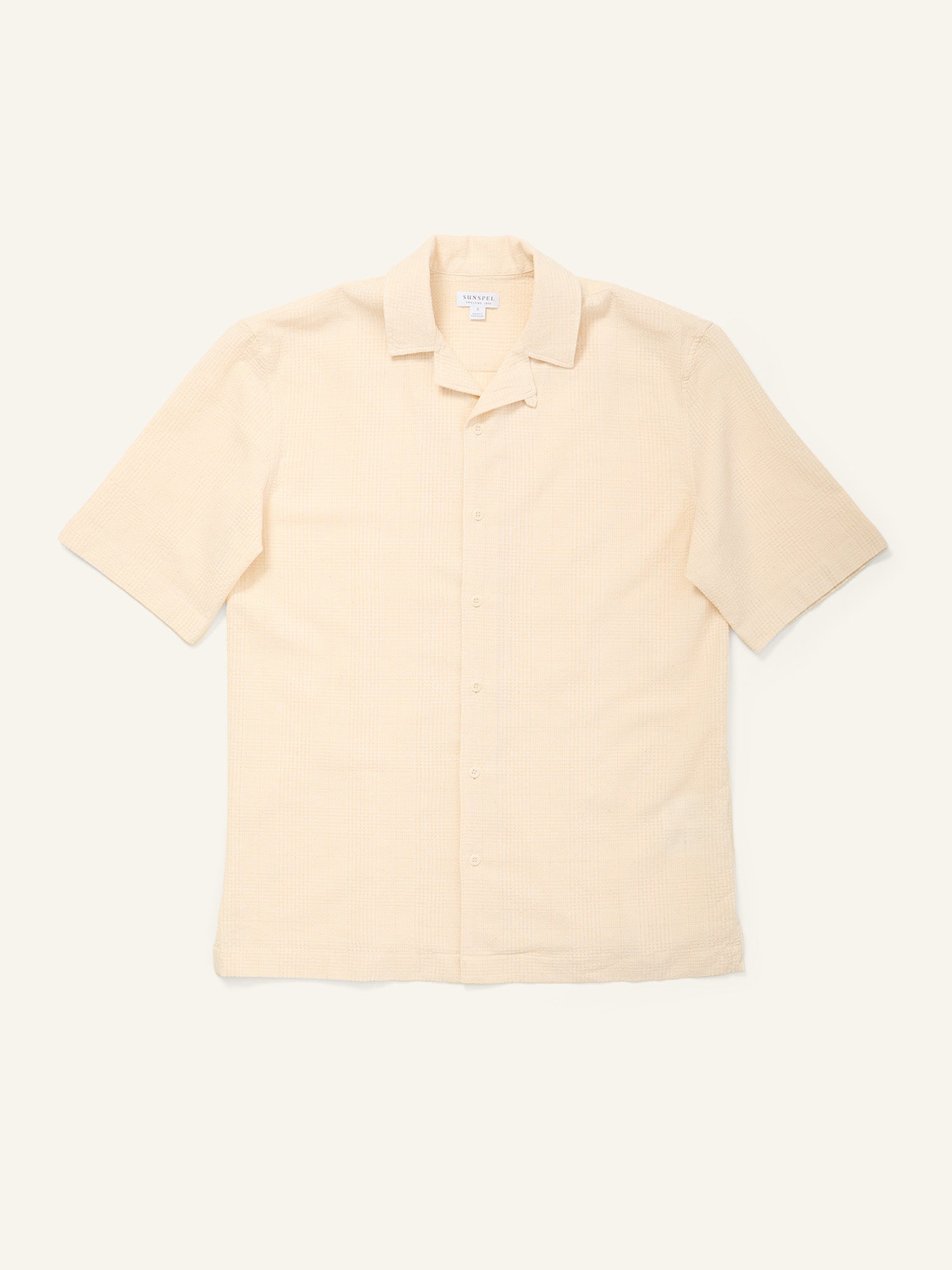 Loose Weave Check Shirt Ecru
