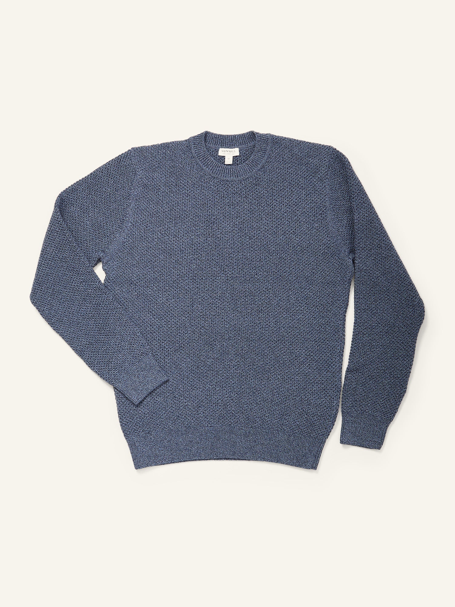 Textured Stitch Crew Indigo Twist