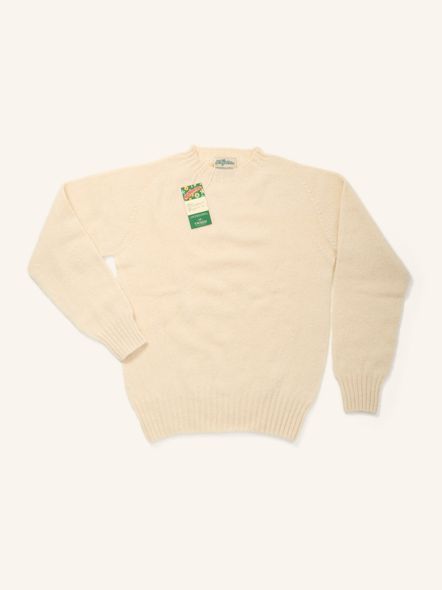 The Shagadelic Brushed Shetland Crewneck Cream