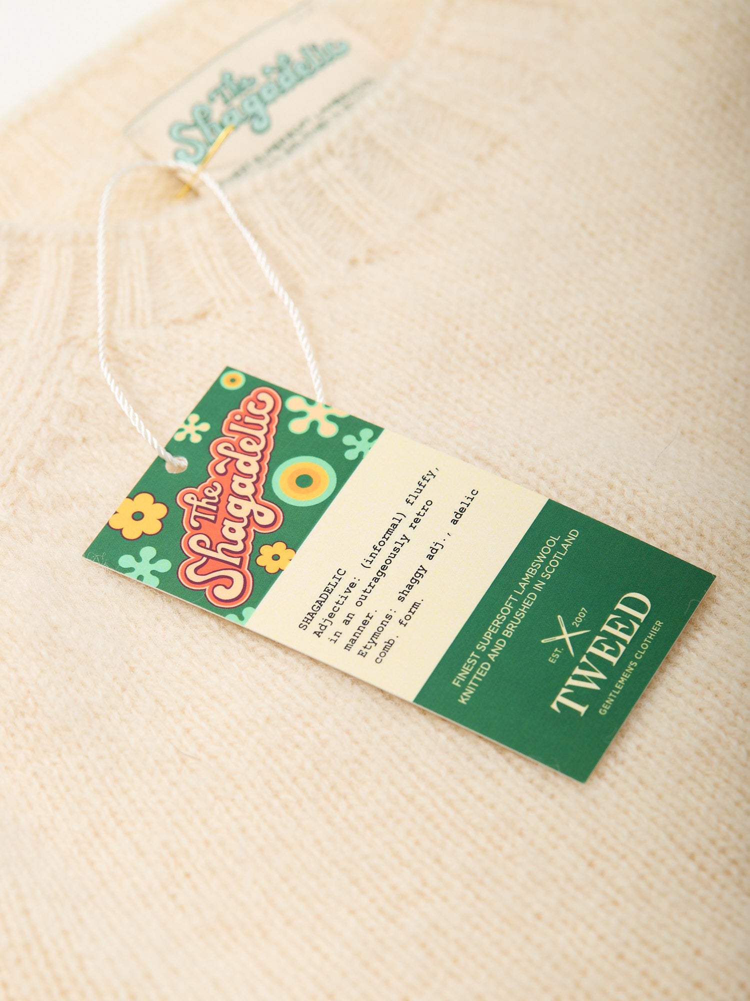 The Shagadelic Brushed Shetland Crewneck Cream