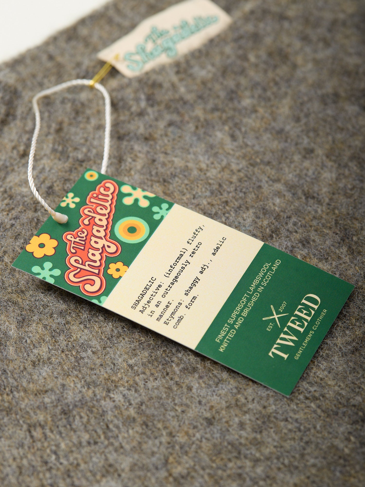 The Shagadelic Brushed Shetland Crewneck Oyster