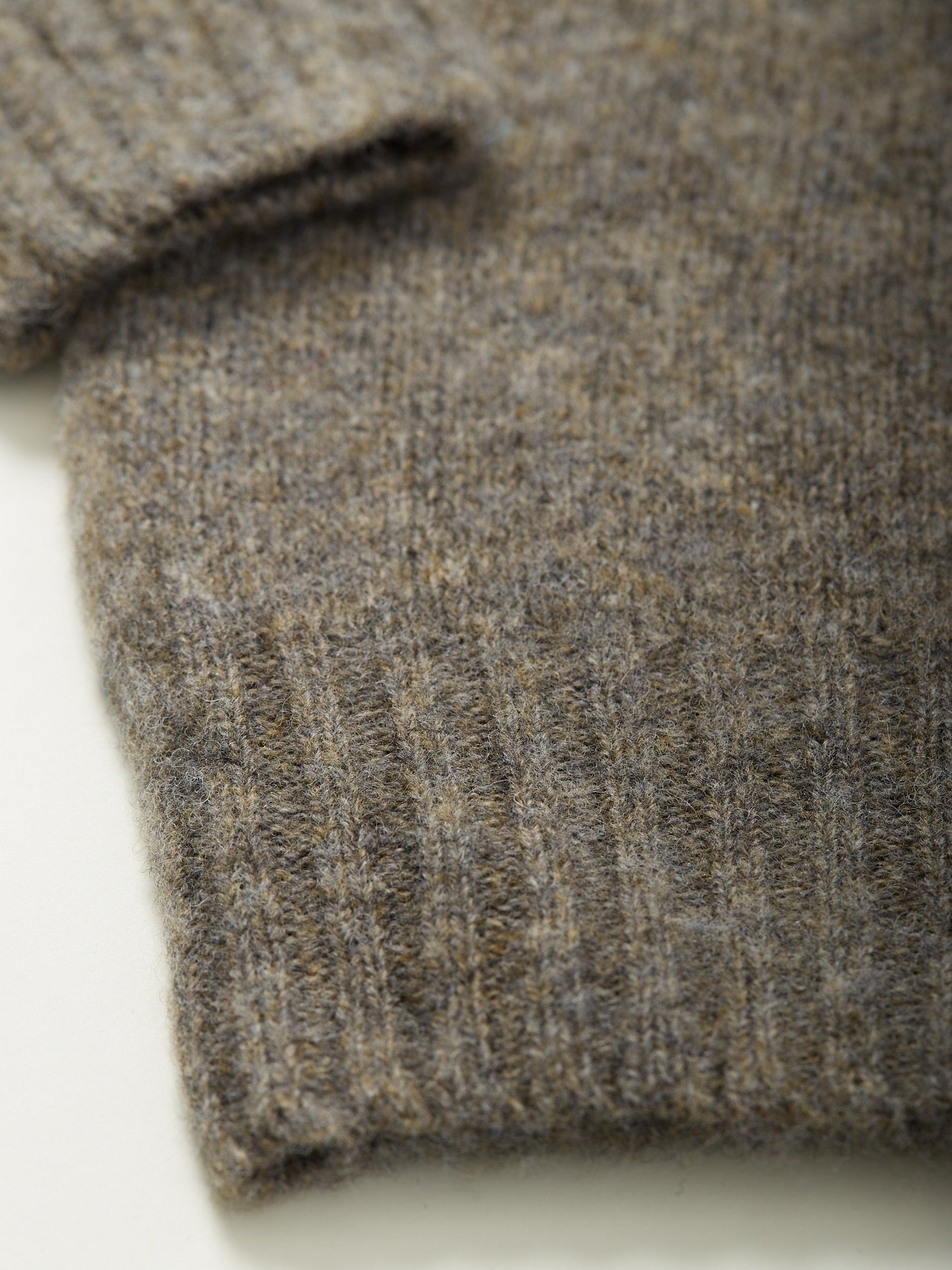 The Shagadelic Brushed Shetland Crewneck Oyster