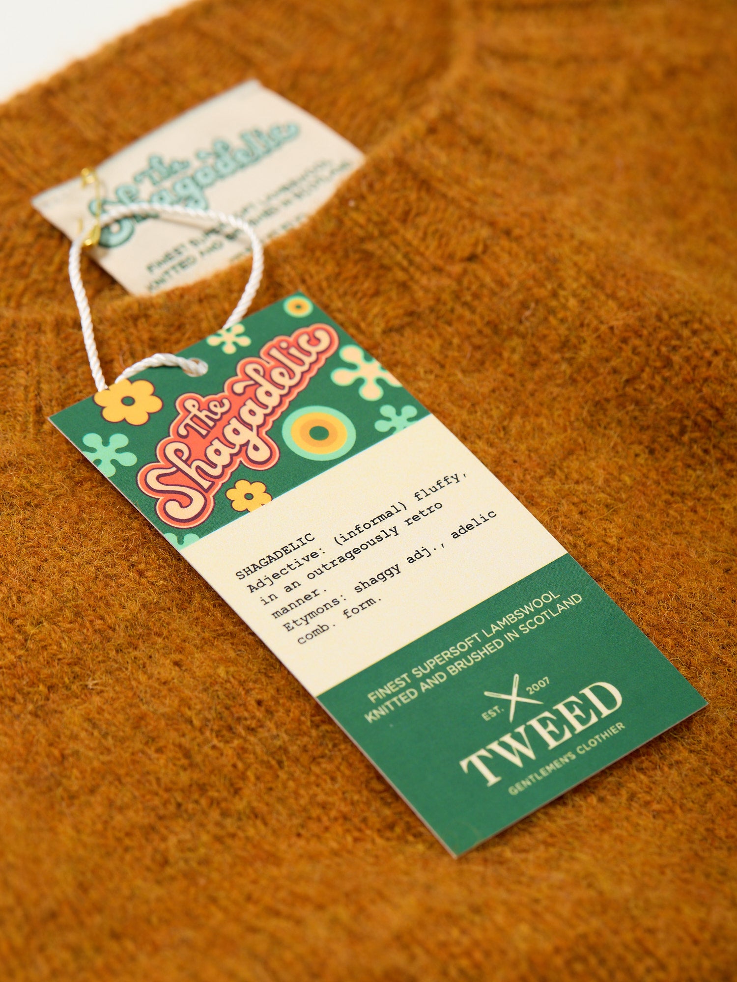 The Shagadelic Brushed Shetland Crewneck Vintage Orange