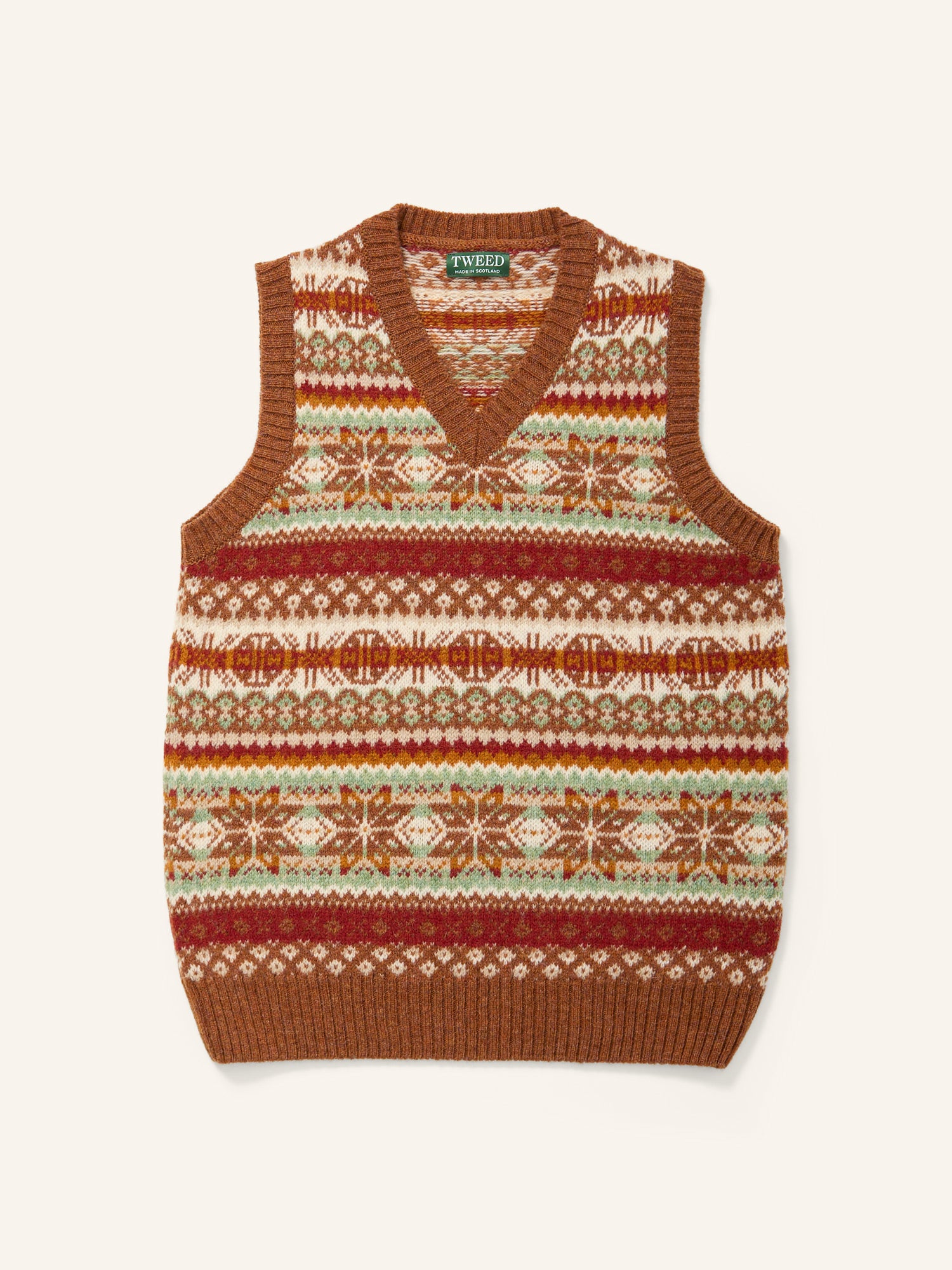 Fair Isle Shetland Slip-over Sienna