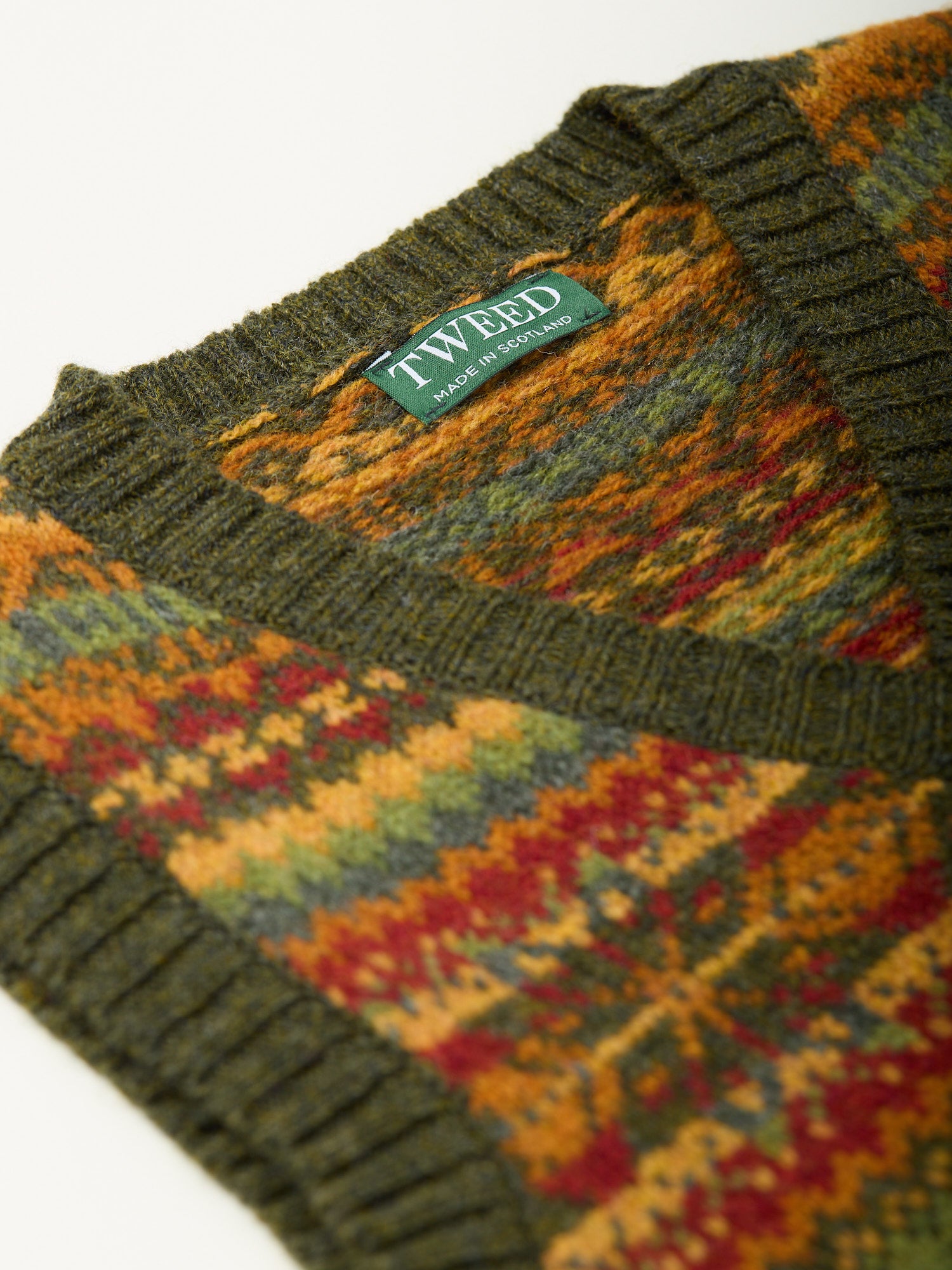 Fair Isle Shetland Slip-over Pine Shadow