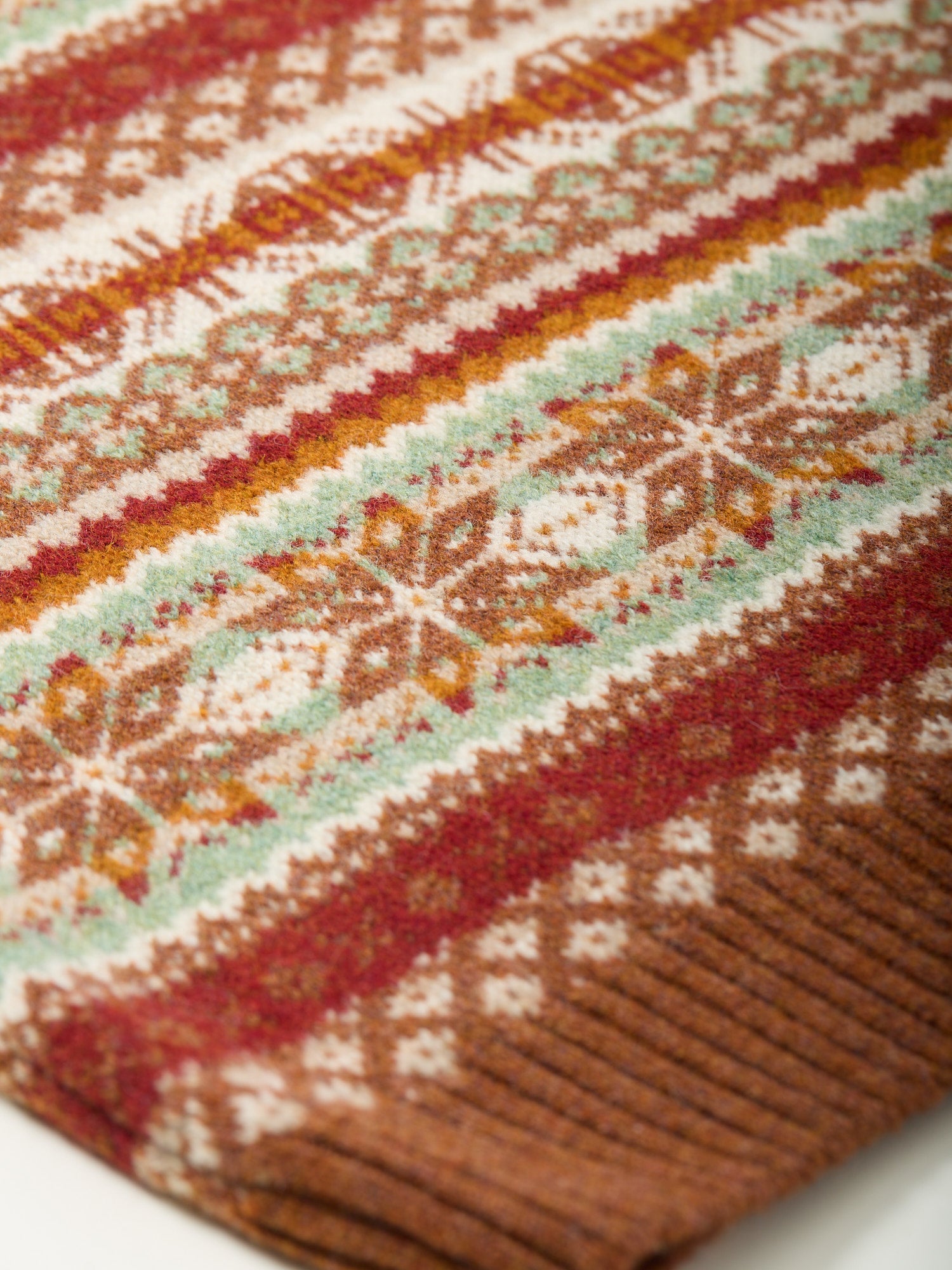 Fair Isle Shetland Slip-over Sienna