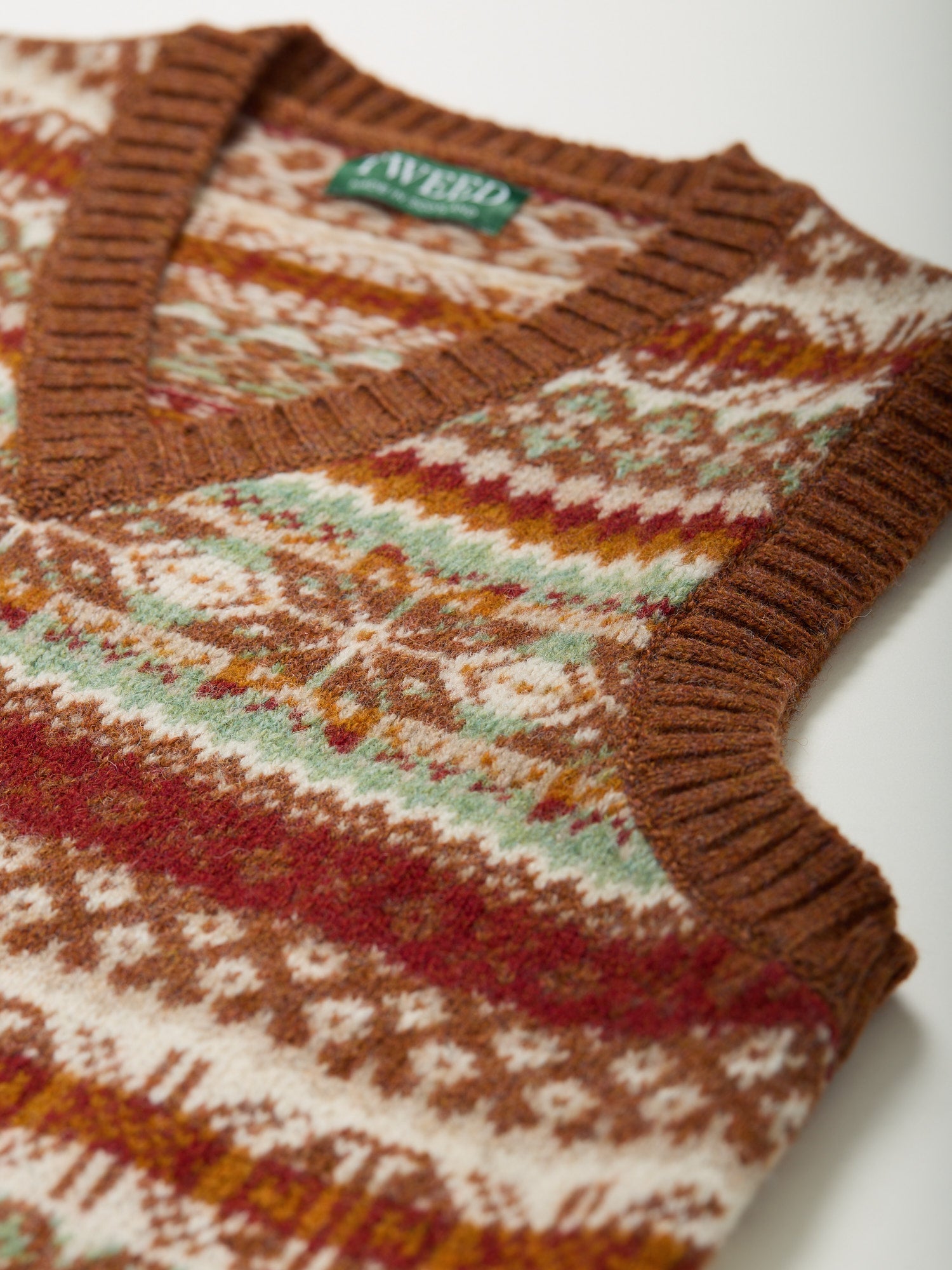 Fair Isle Shetland Slip-over Sienna
