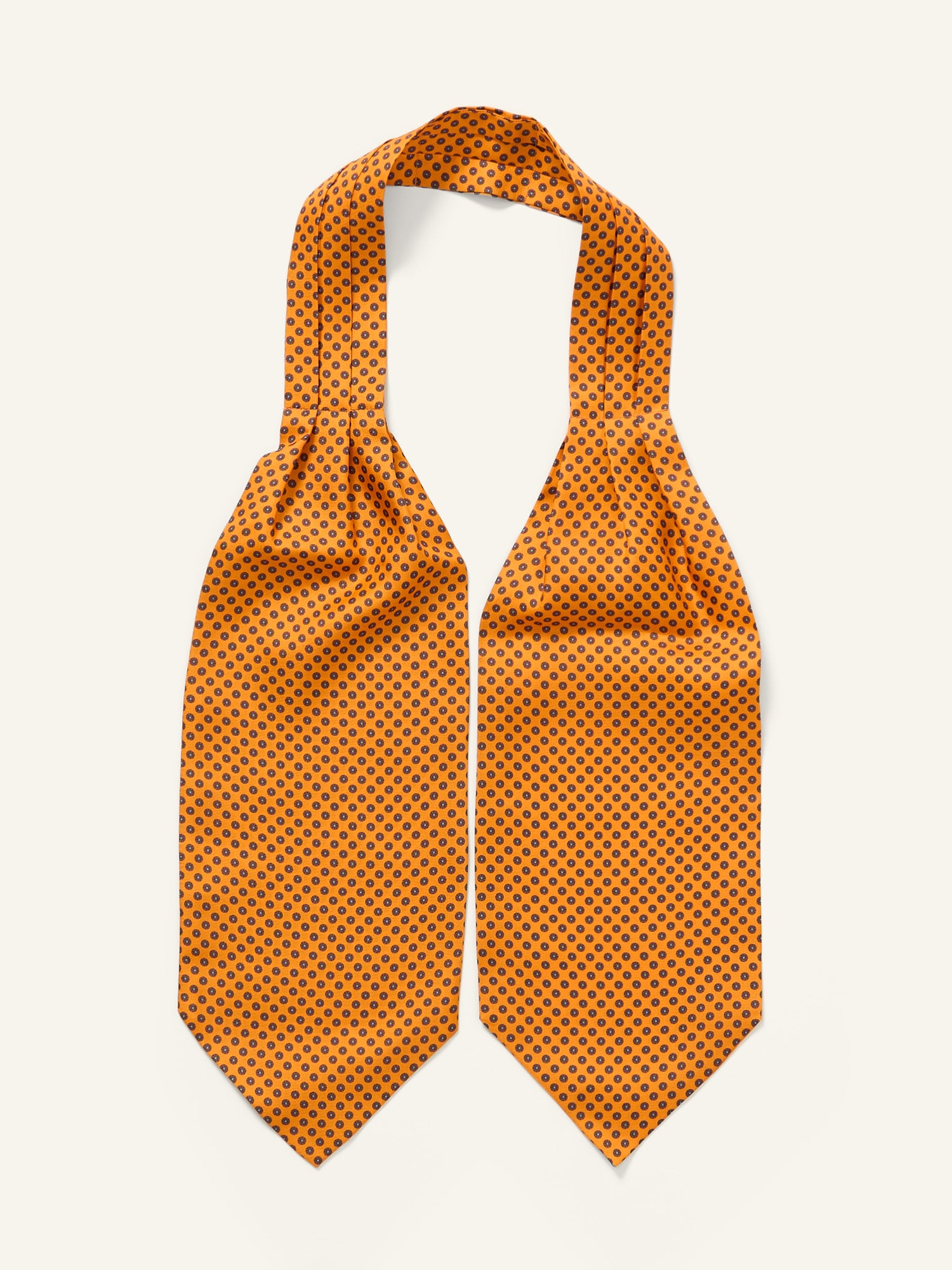 Floral Print Silk Cravat Marigold