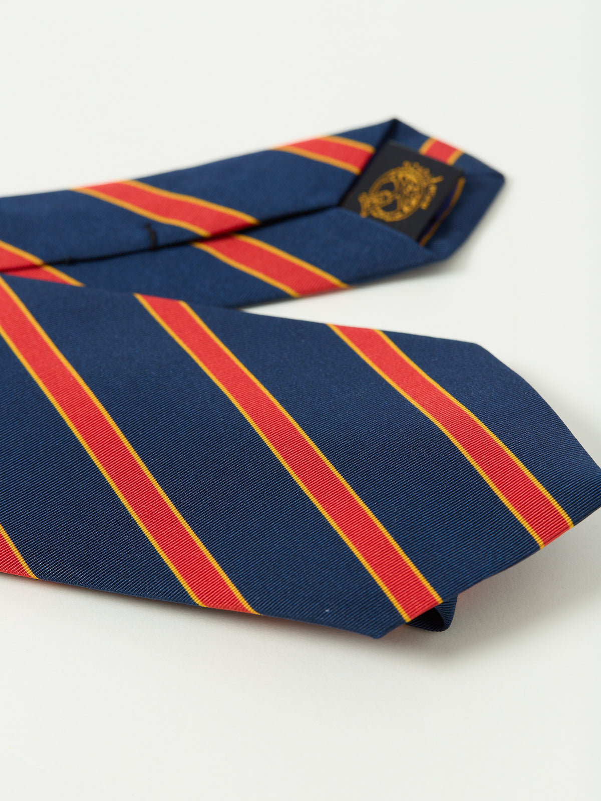 Guards Stripe Royal Irish Poplin Tie Navy/Red