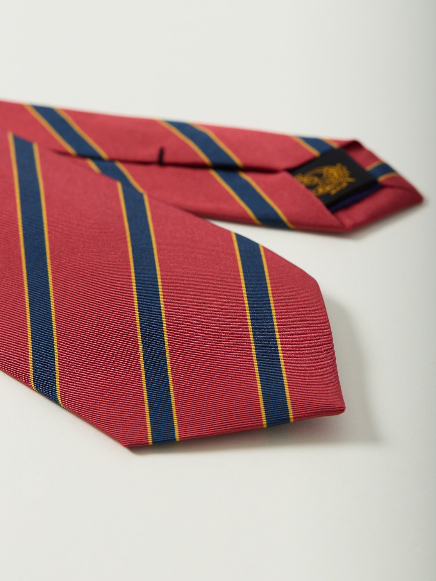 Guards Stripe Royal Irish Poplin Tie Red