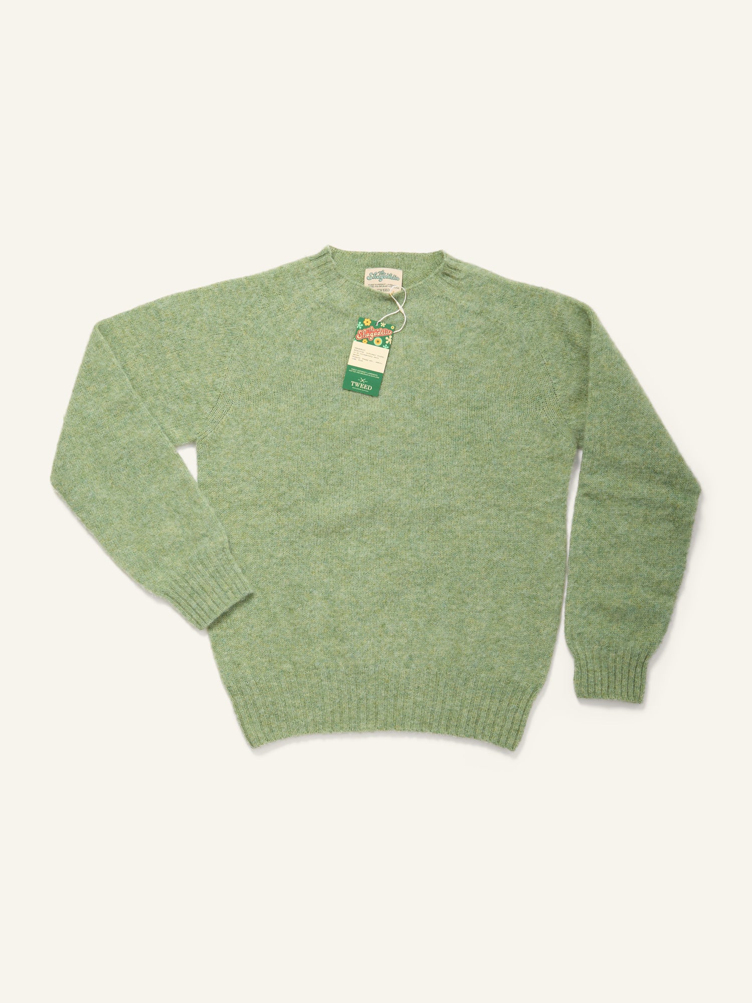 The Shagadelic Brushed Shetland Crewneck Sage