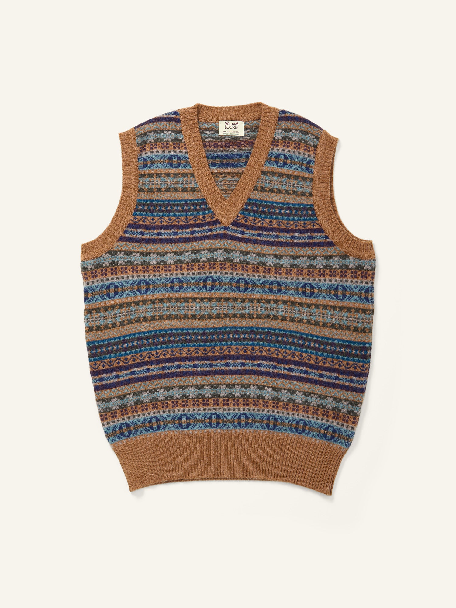 Lambswool Fair Isle Slip-over Driftwood