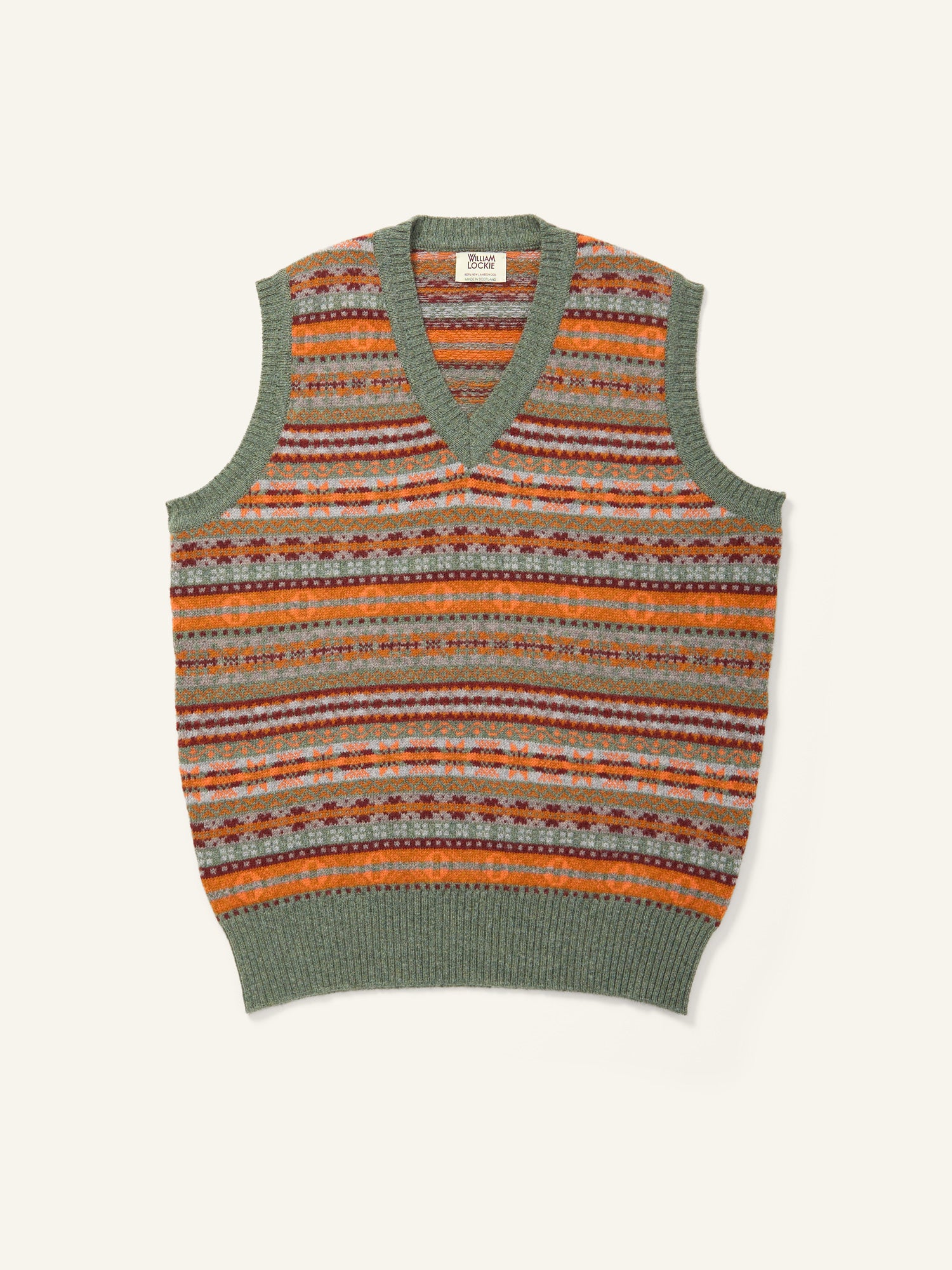 Lambswool Fair Isle Slip-over Landscape