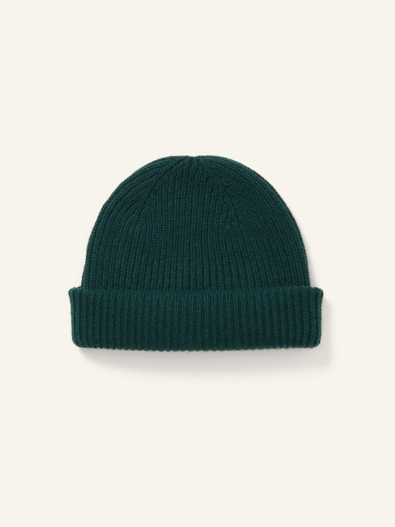 Ribbed Cashmere Hat Bottle Green