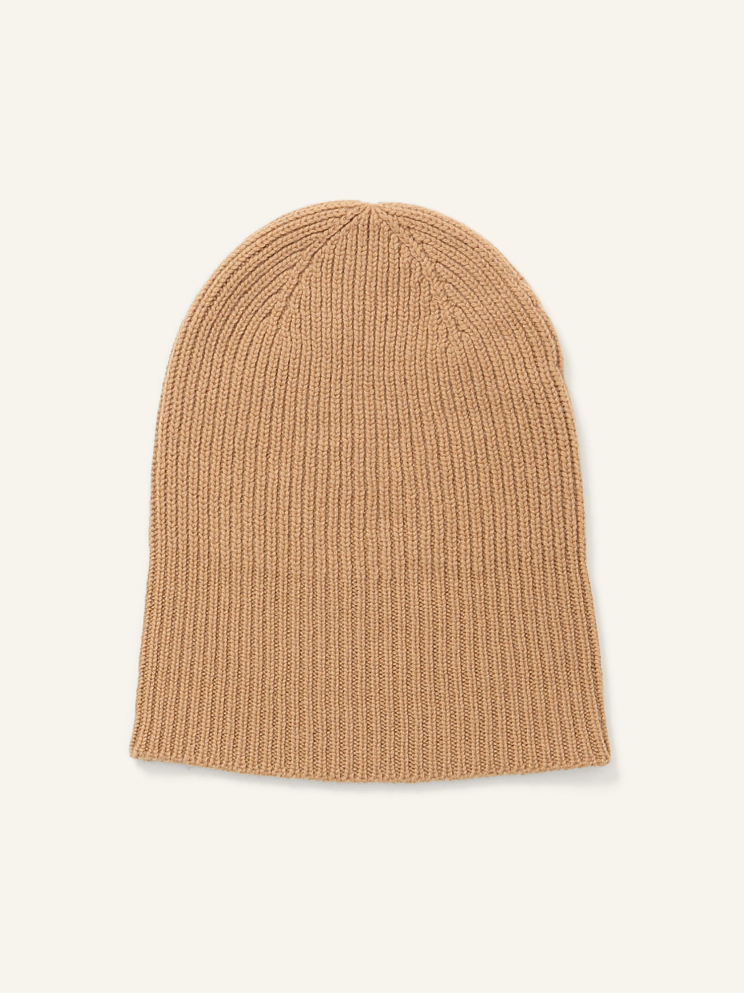 Ribbed Cashmere Hat Camel