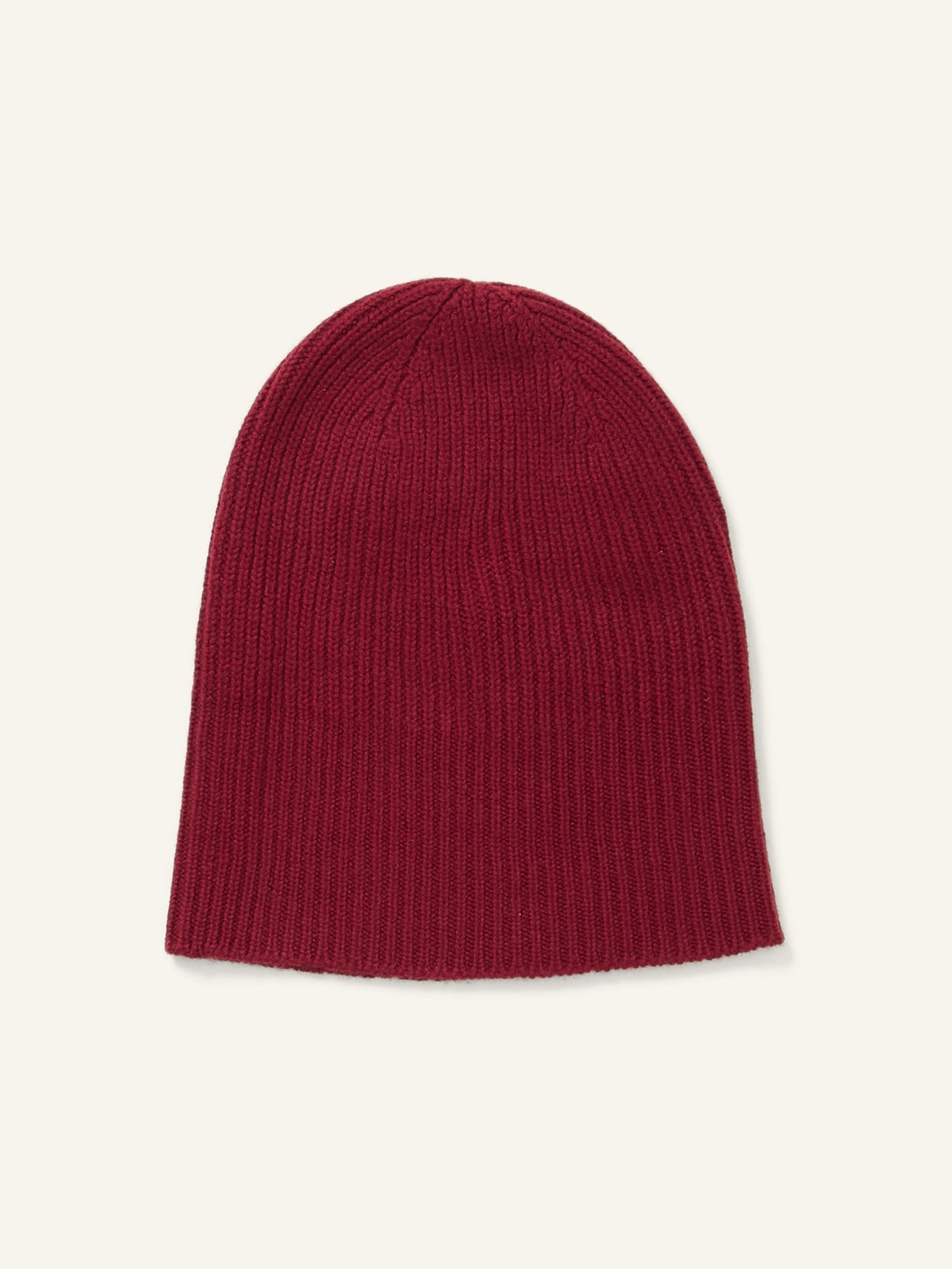 Ribbed Cashmere Hat Claret