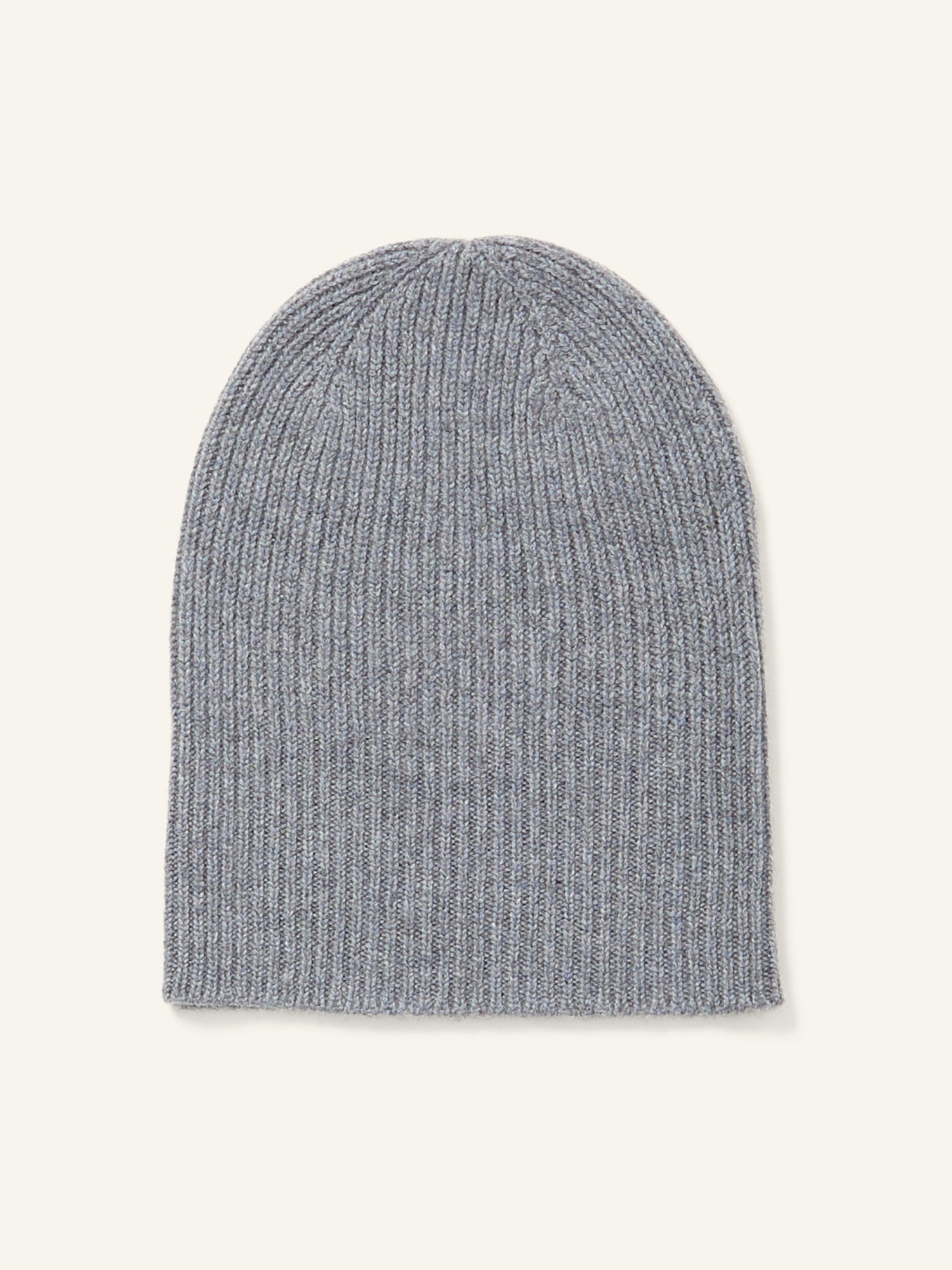 Ribbed Cashmere Hat Grey