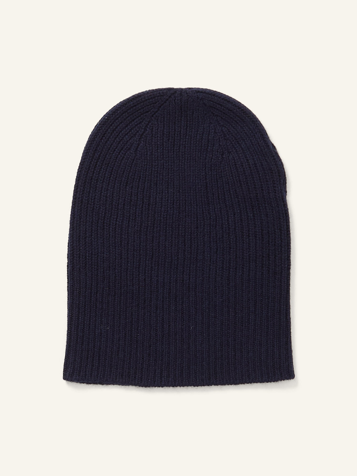 Ribbed Cashmere Hat Navy
