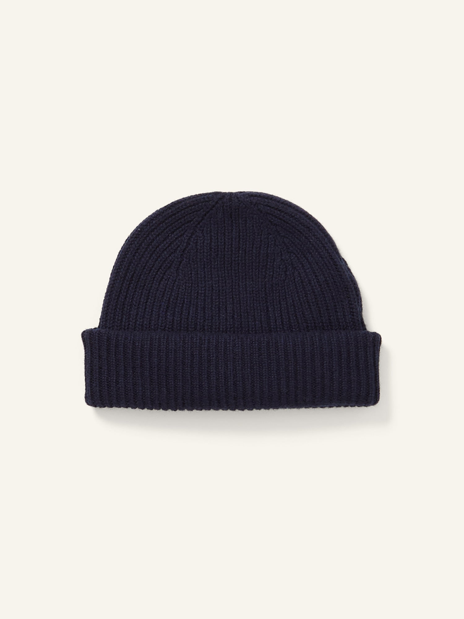 Ribbed Cashmere Hat Navy