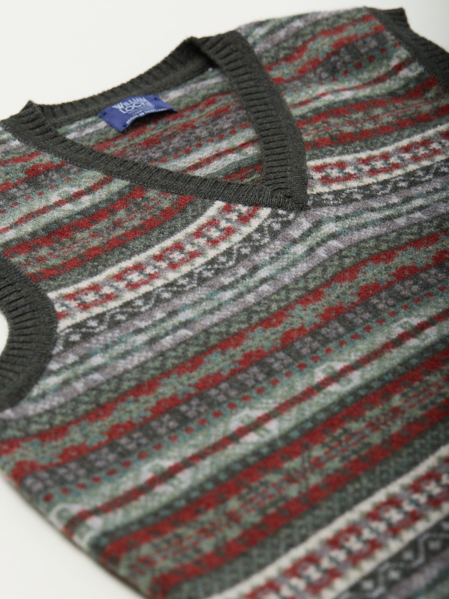 Lambswool Fairisle Slipover Seaweed