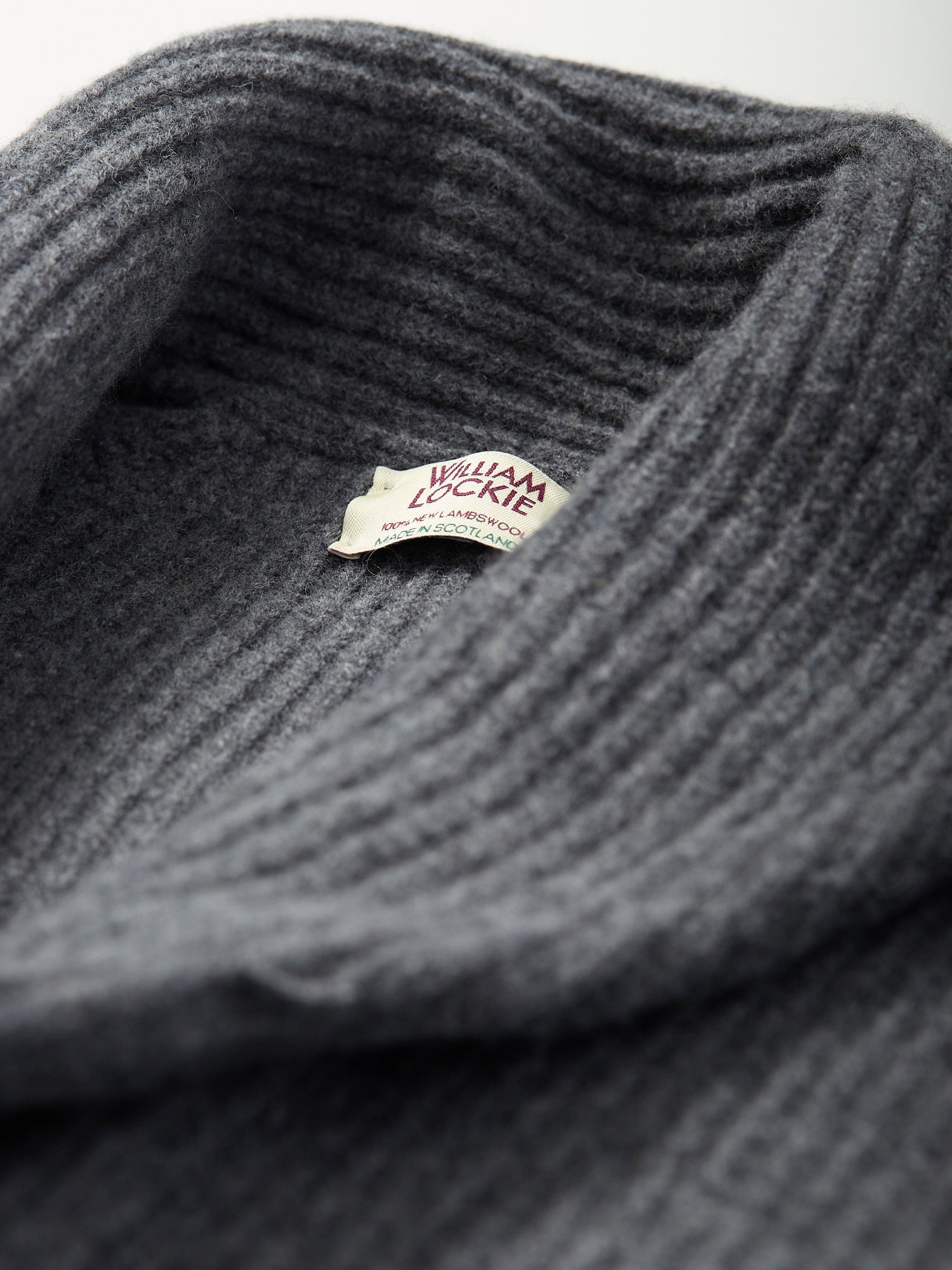 Lambswool Shawl Collar Cardigan Cliff