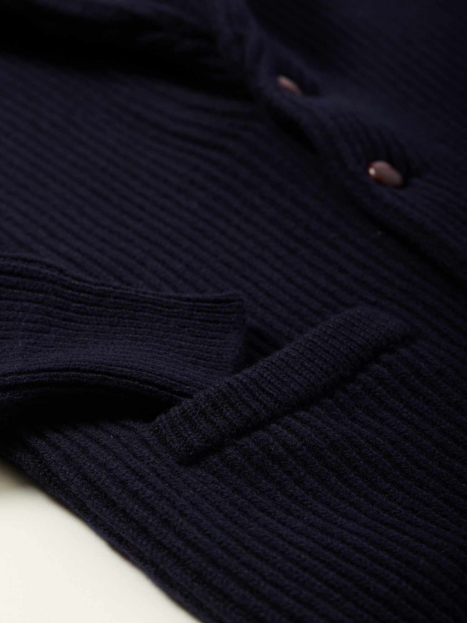 Lambswool Shawl Collar Cardigan Navy