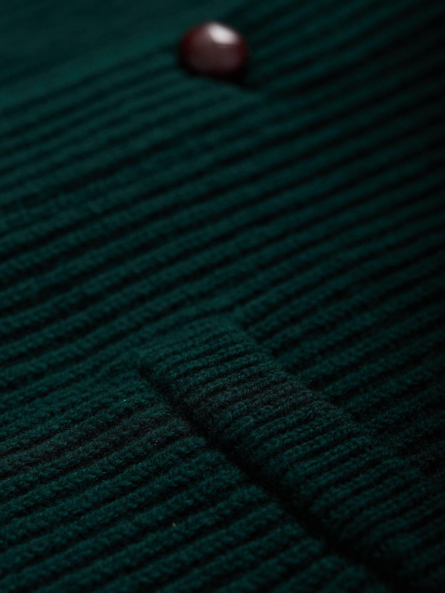 Lambswool Shawl Collar Cardigan Tartan Green