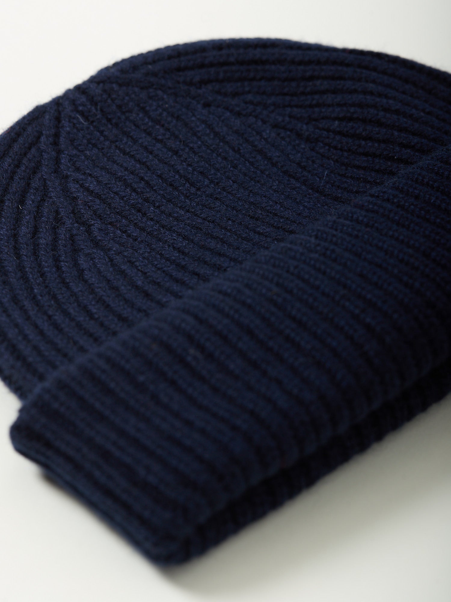 Ribbed Cashmere Hat Navy